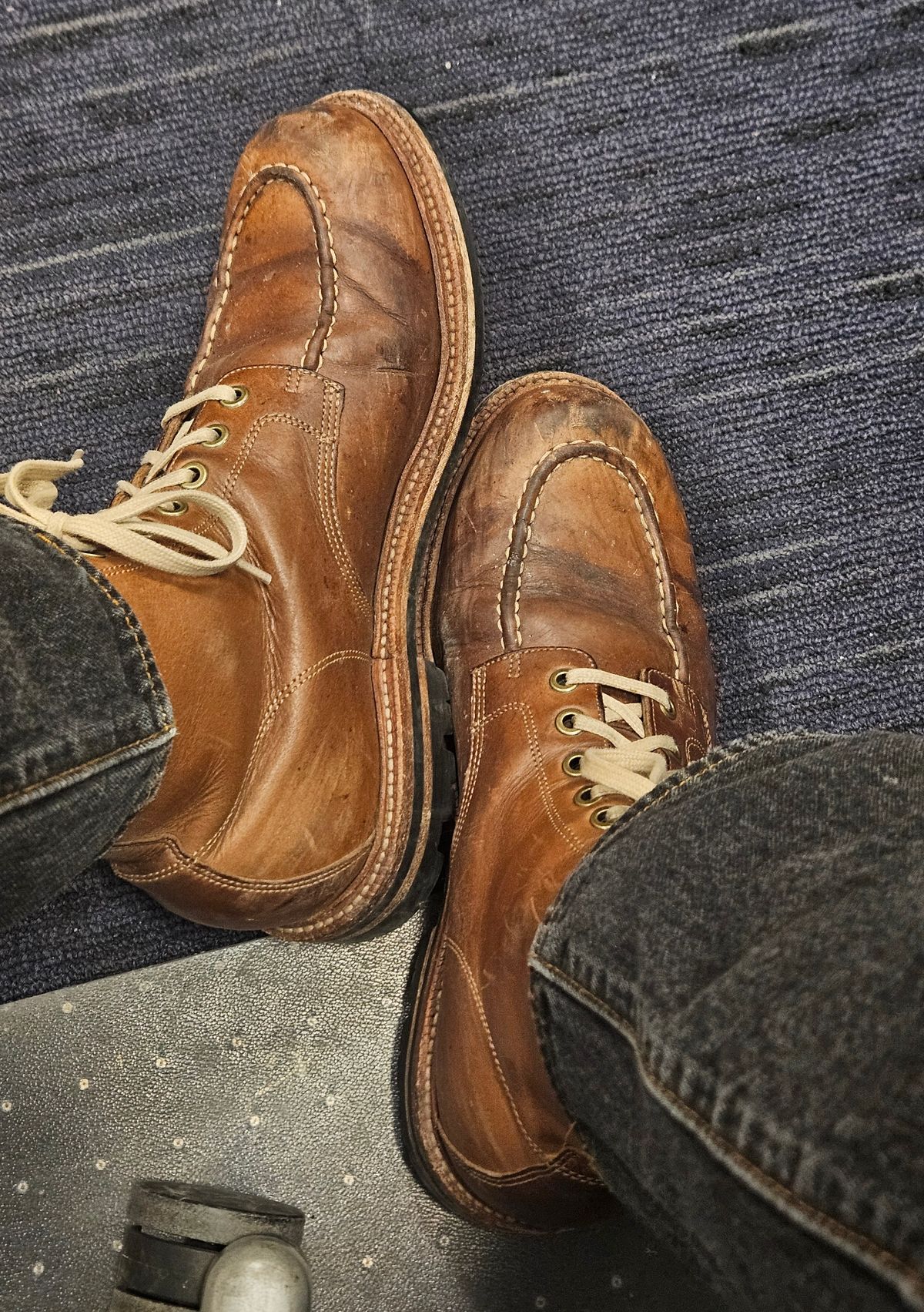 Photo by Shoop on February 17, 2026 of the Grant Stone Brass Boot in Horween Dune Chromexcel.