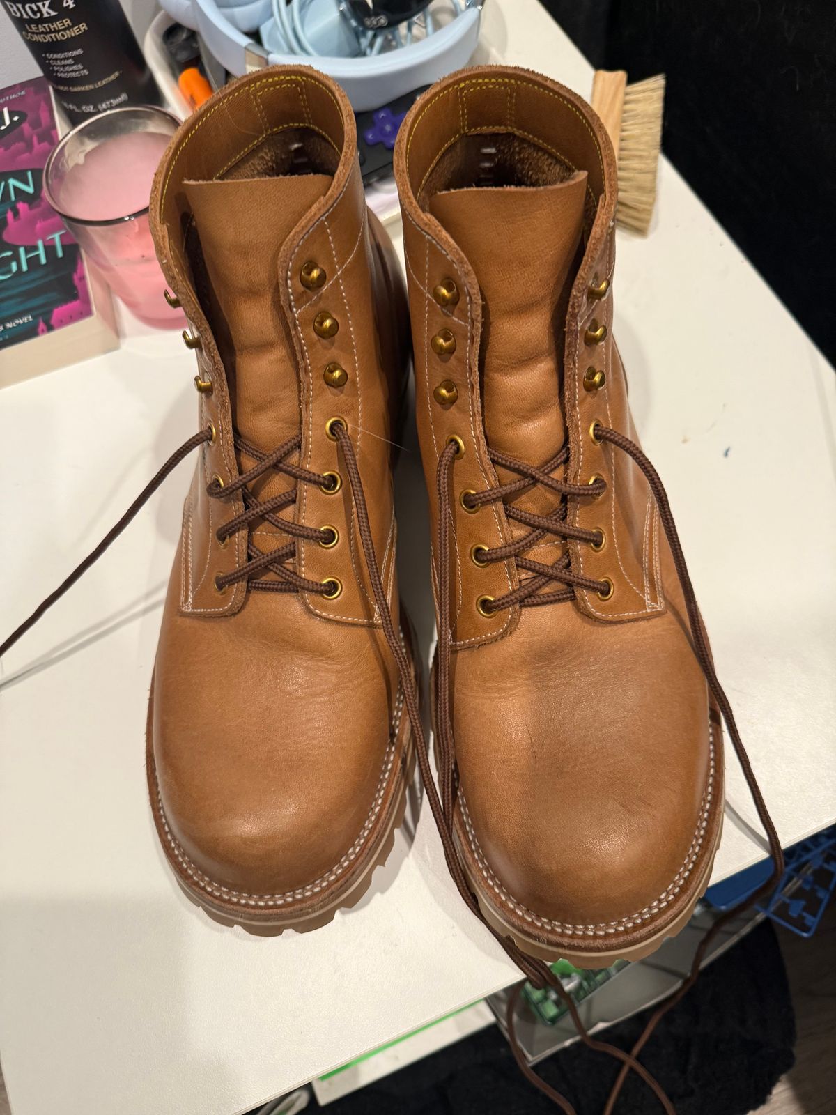 Photo by toogladtobemad on November 2, 2025 of the Iron Boots Pit Boss in Seidel Natural Double Shot.