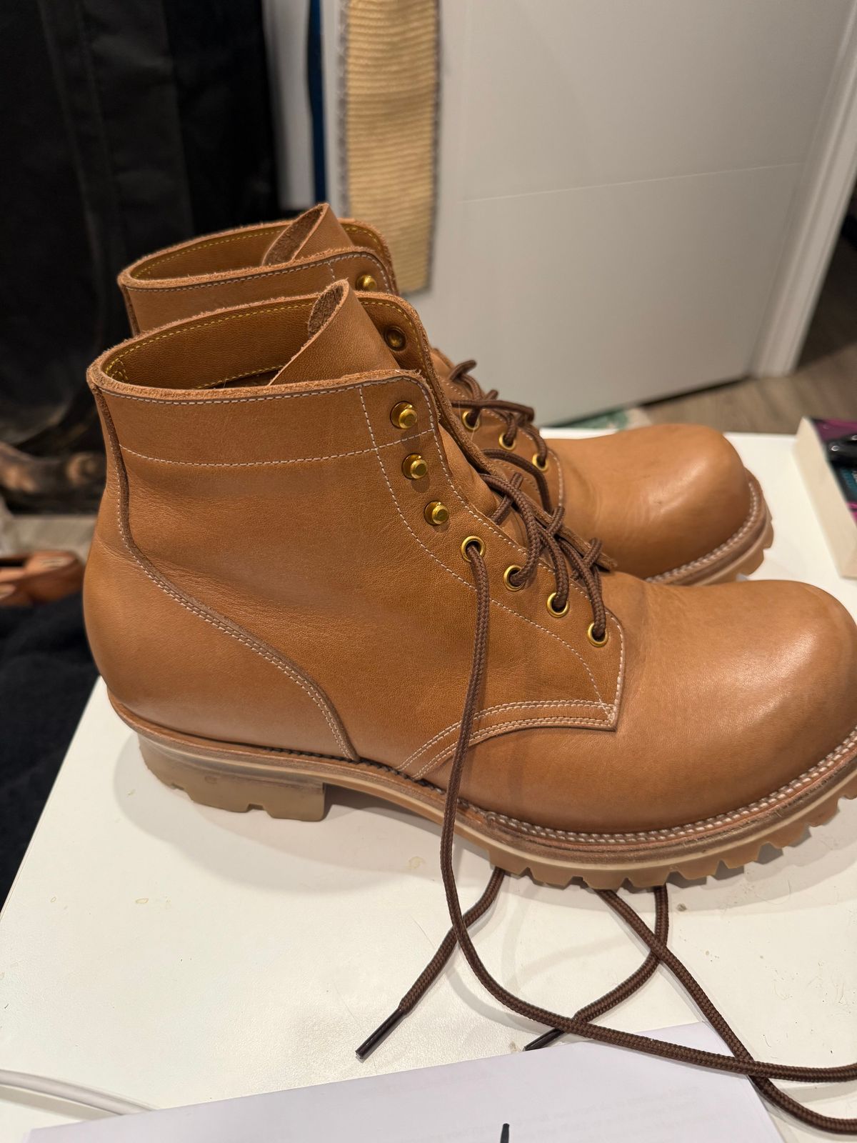 Photo by toogladtobemad on November 2, 2025 of the Iron Boots Pit Boss in Seidel Natural Double Shot.