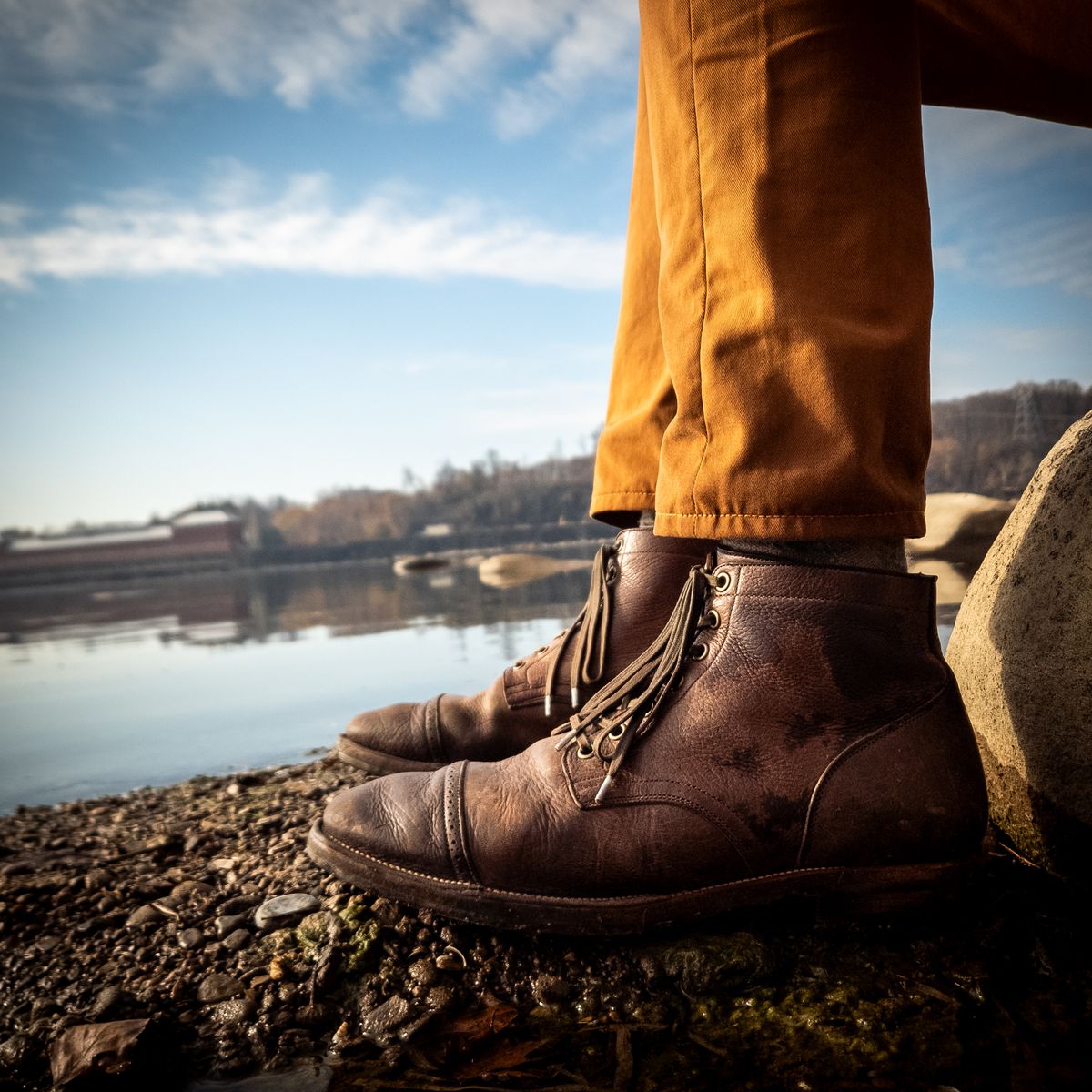 Photo by Griswald_Chillingsworth on November 20, 2024 of the Viberg Service Boot in Cf Stead Hummus Veg Veldt.