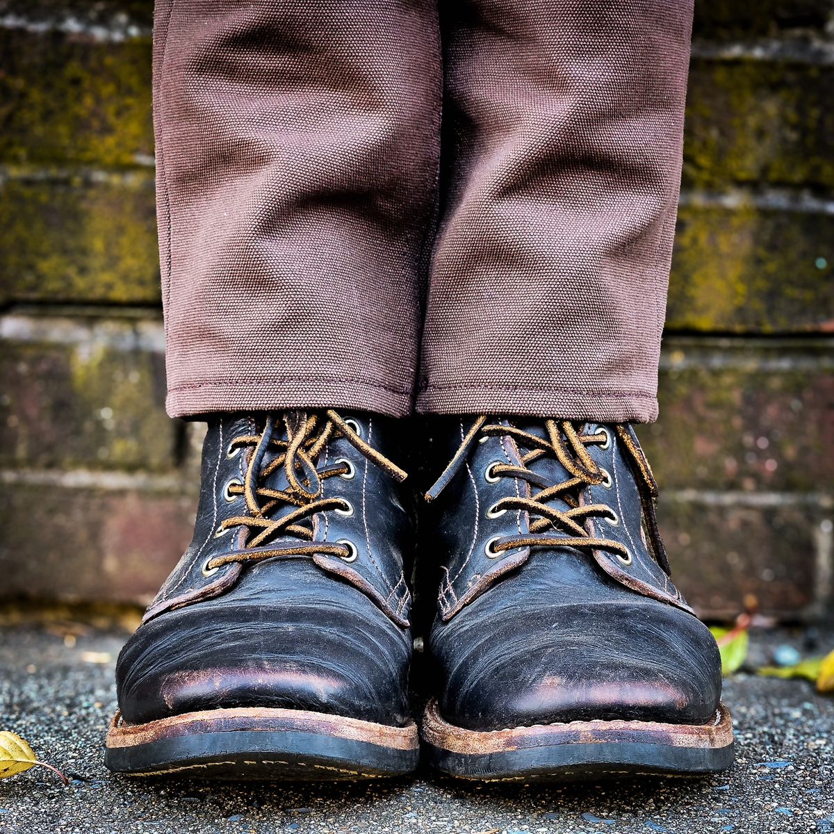Photo by justinmcgustin on November 9, 2024 of the Truman Plain Toe Boot in Black Teacore.