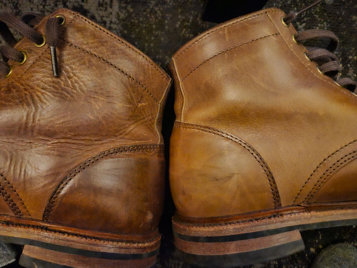 Photo by justinmcgustin on January 5, 2024 of the Parkhurst The Delaware in Horween Natural Chromexcel.