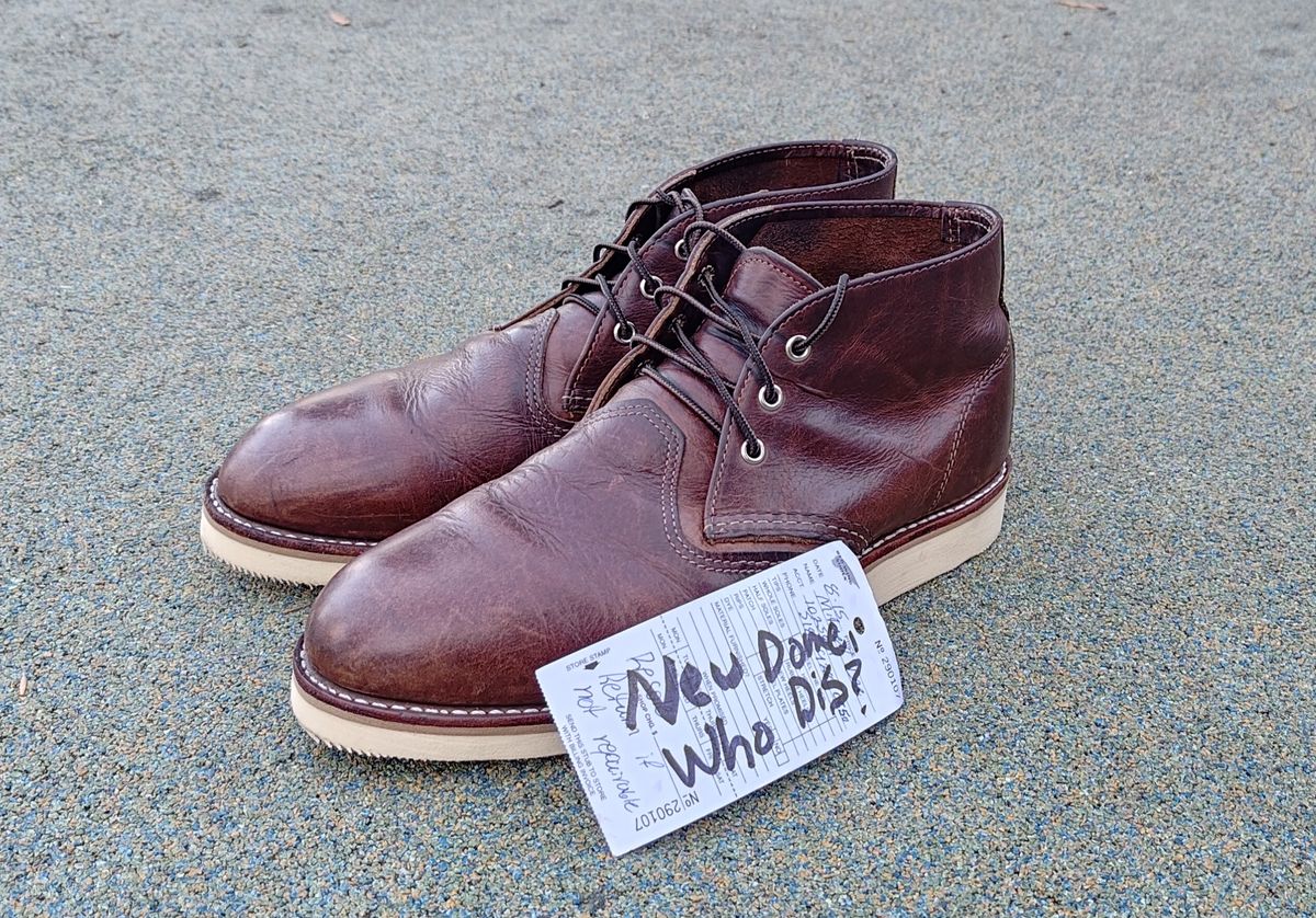 Photo by mitchellvanlee on October 5, 2025 of the Red Wing Work Chukka in S.B. Foot Briar Oil Slick.