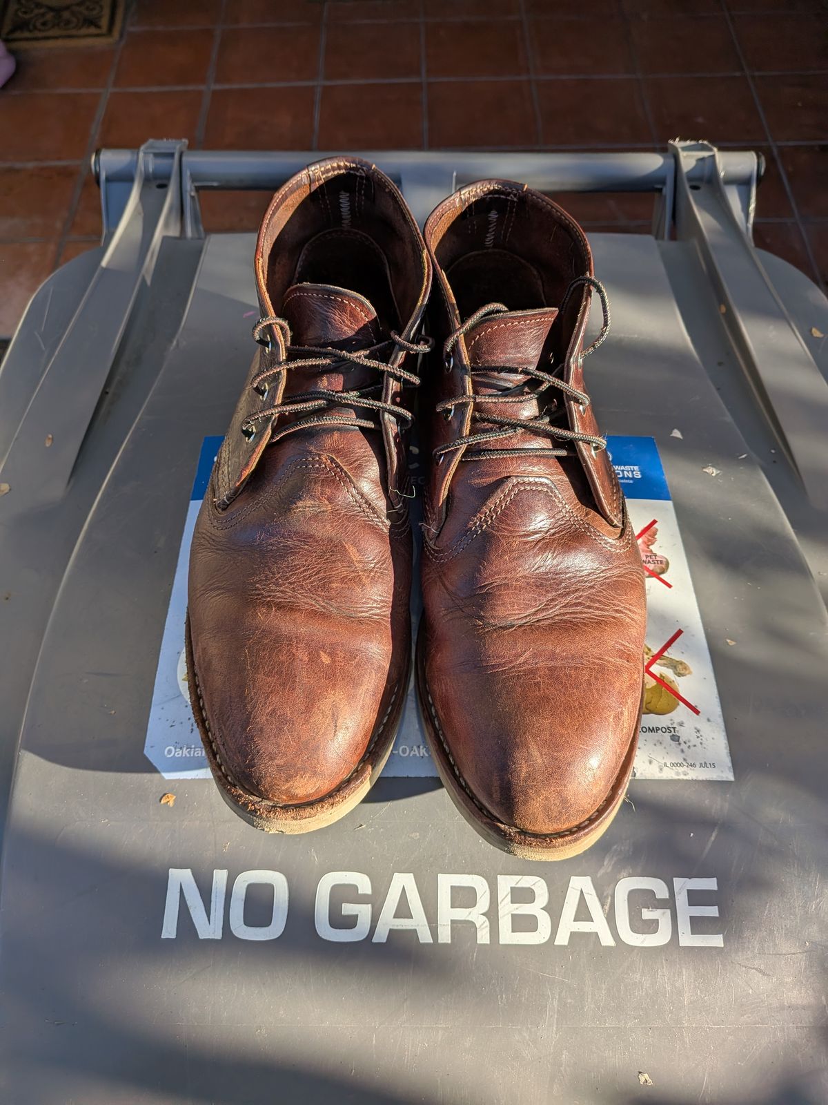 Photo by mitchellvanlee on March 4, 2026 of the Red Wing Work Chukka in S.B. Foot Briar Oil Slick.