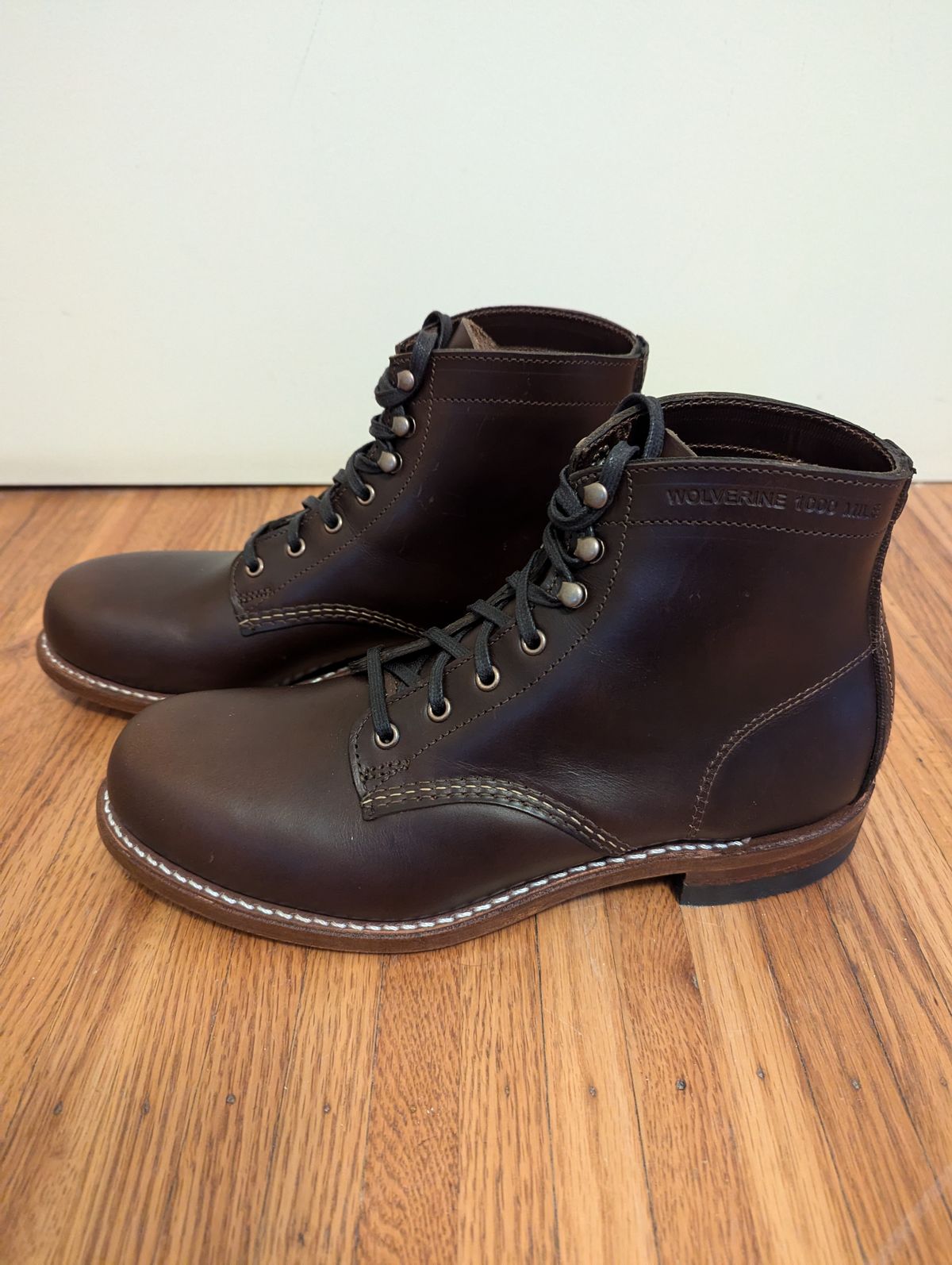 Photo by phil on November 5, 2024 of the Wolverine 1000 Mile Plain-Toe Boot in Horween Carolina Brown Chromexcel.
