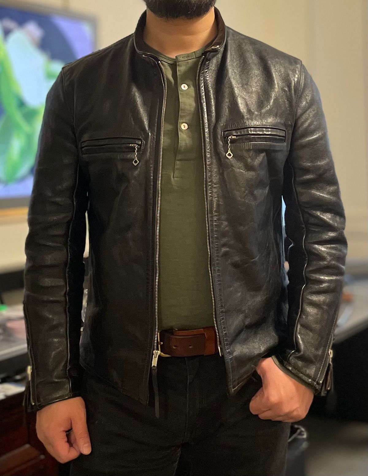 Photo by Faded.Patina on March 3, 2024 of the The Real McCoy's Buco J-100 in Shinki Teacore Horsehide.