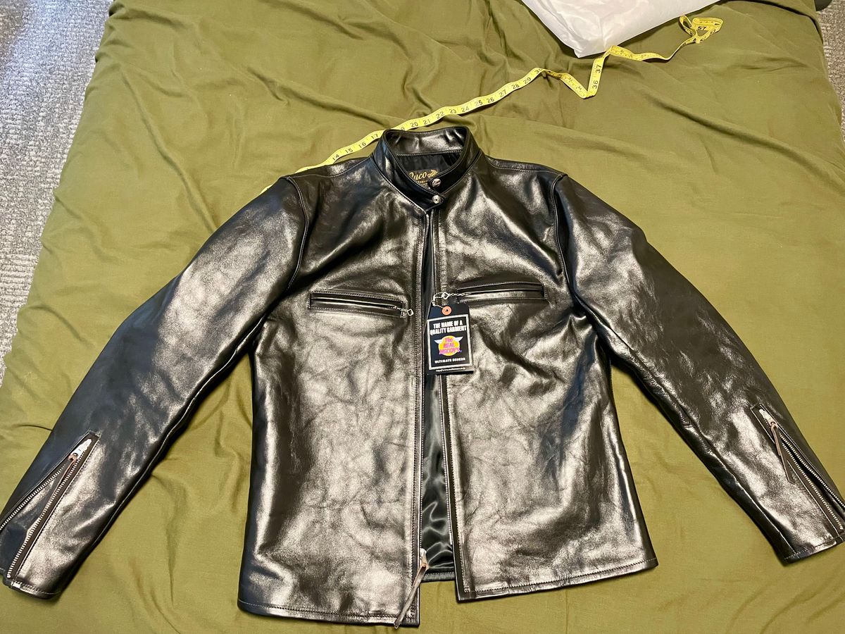 Photo by Faded.Patina on May 27, 2021 of the The Real McCoy's Buco J-100 in Shinki Teacore Horsehide.