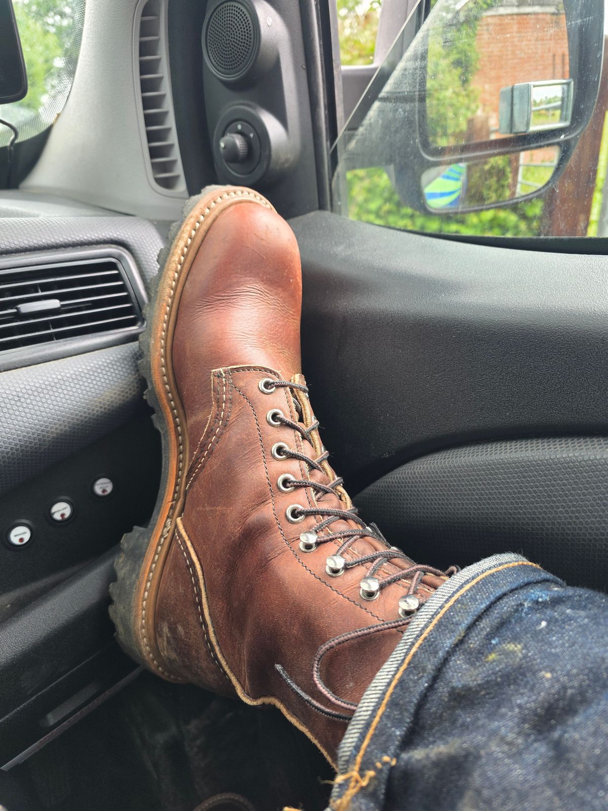 Photo by materialistic on May 20, 2026 of the Redwing Logger in S.B. Foot Briar Oil Slick.