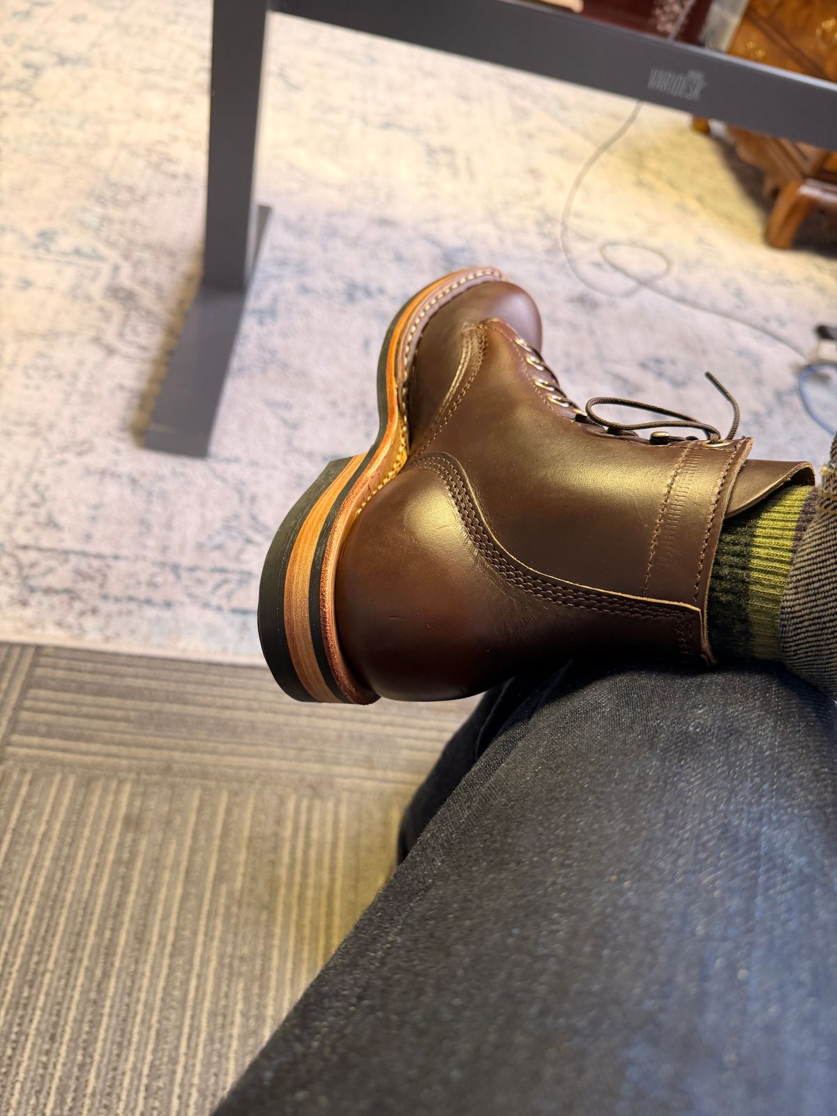 Photo by peanutsngranola on May 22, 2026 of the White's MP-M1 in Horween Brown Chromexcel Horsehide.