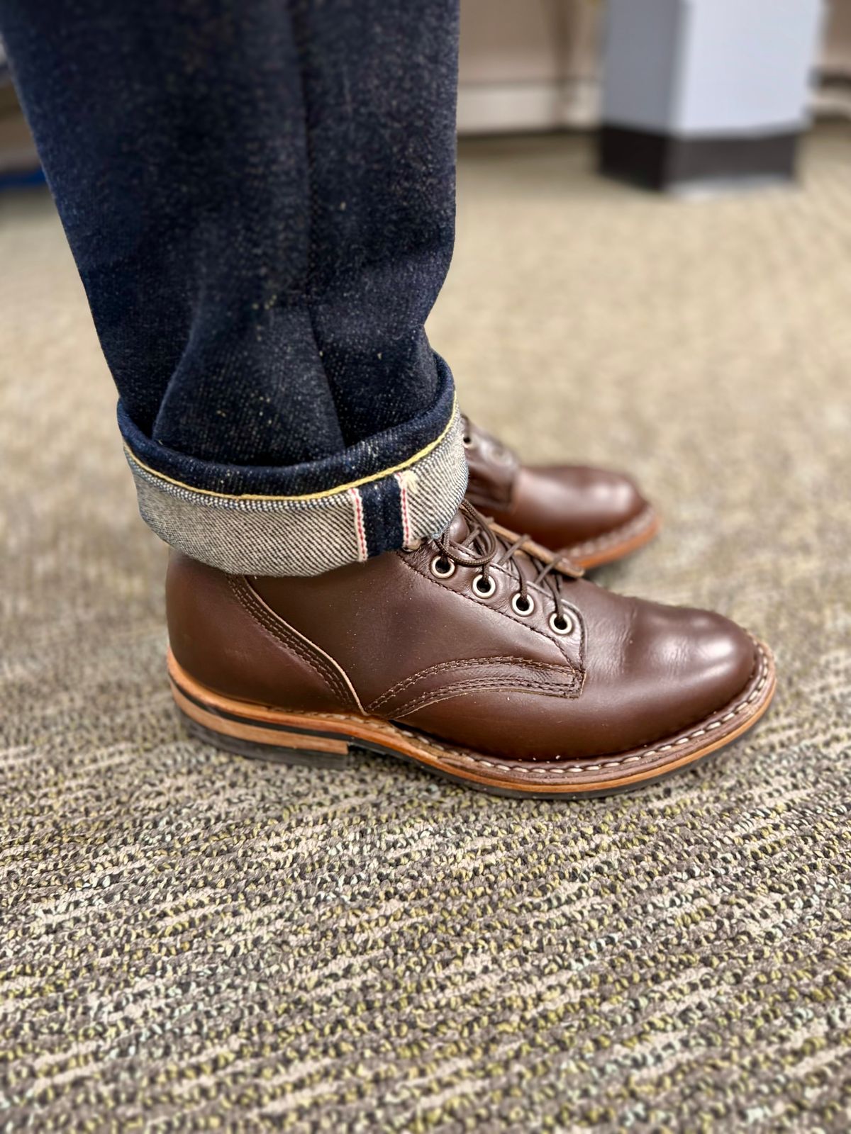 Photo by peanutsngranola on June 12, 2026 of the White's MP-M1 in Horween Brown Chromexcel Horsehide.