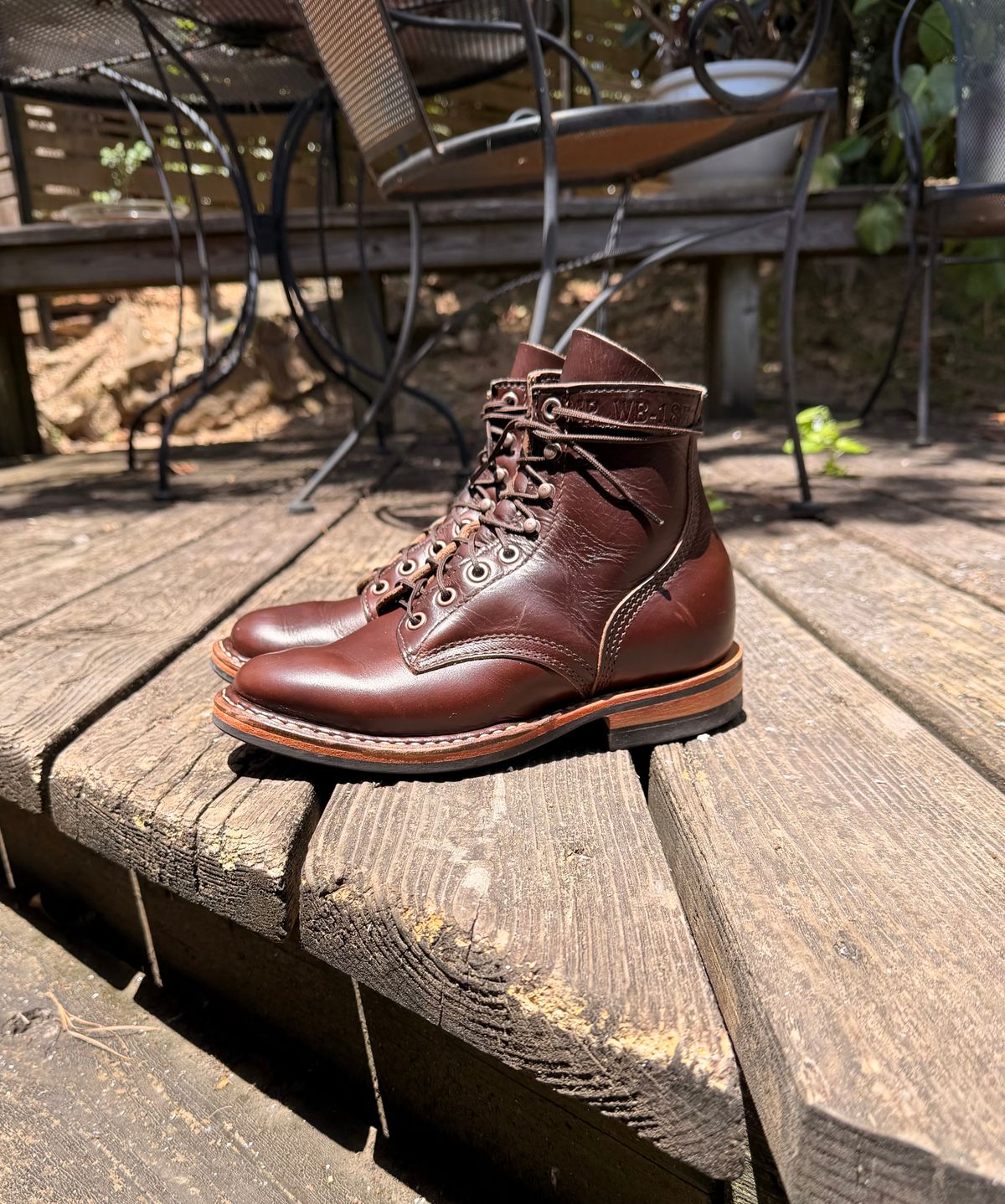 Photo by RockCityWelt on June 30, 2026 of the White's MP-M1 in Horween Brown Chromexcel.