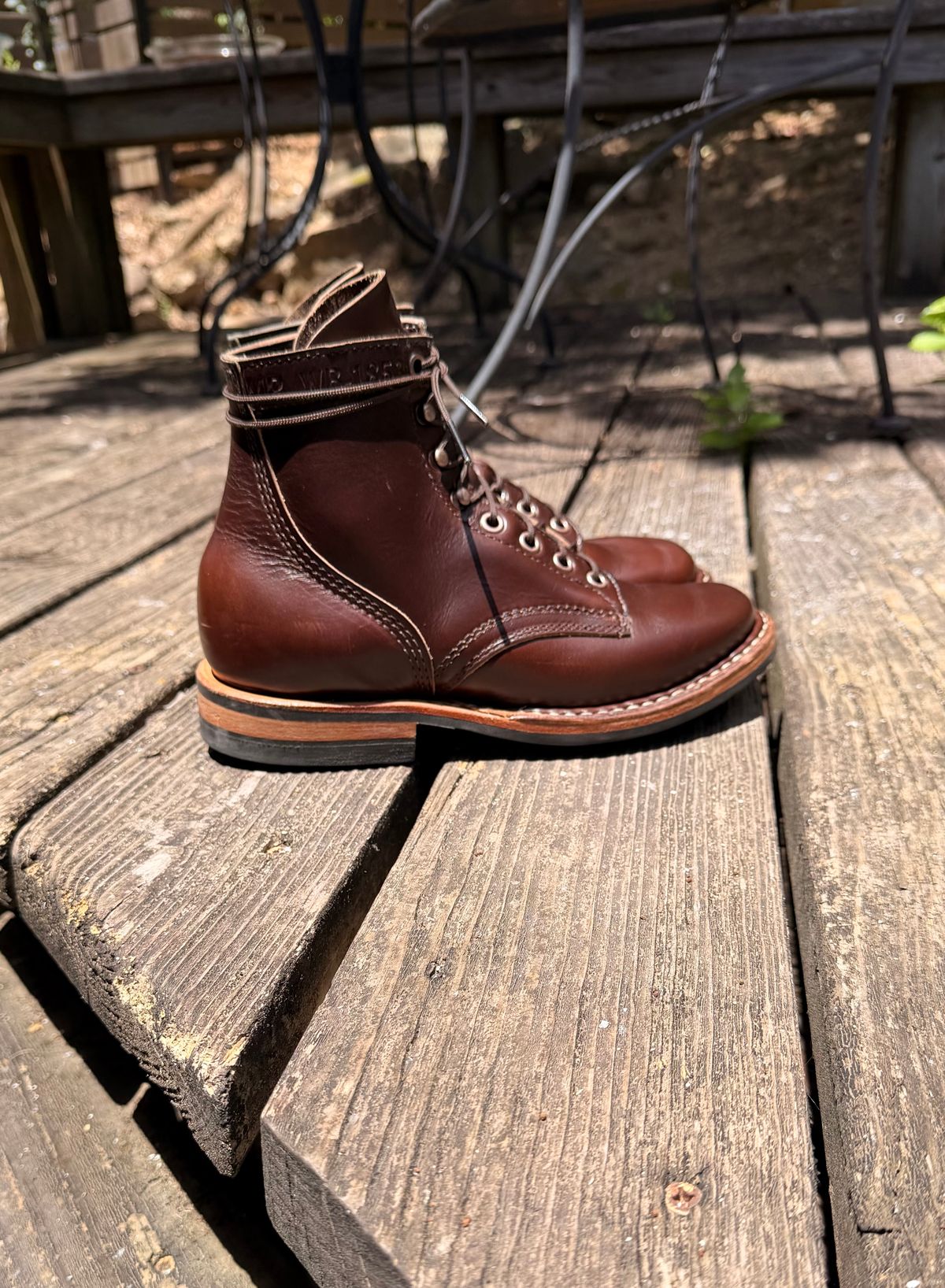 Photo by RockCityWelt on June 30, 2026 of the White's MP-M1 in Horween Brown Chromexcel.