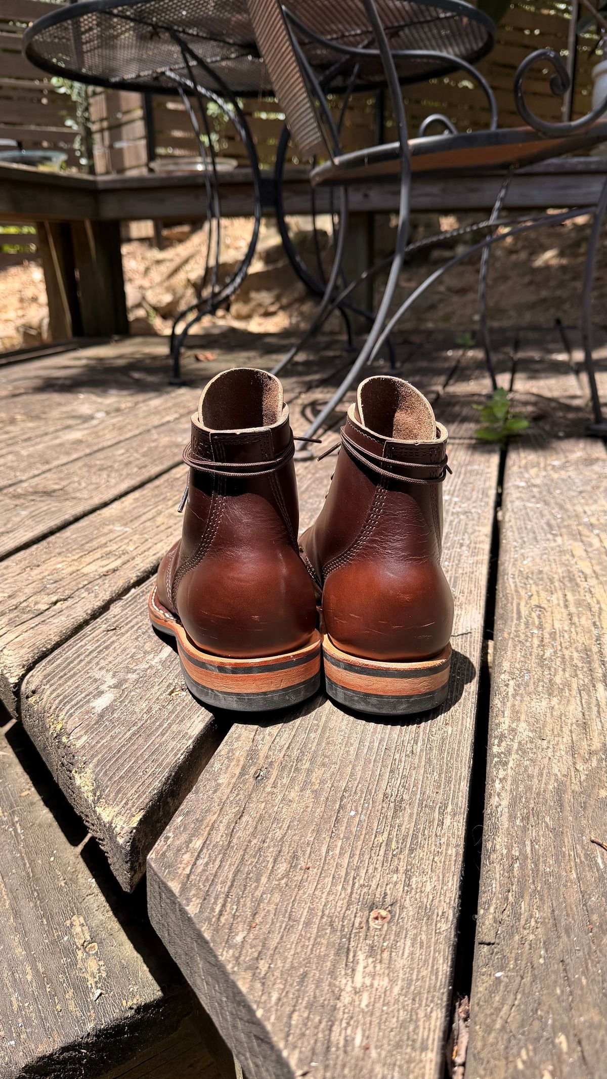 Photo by RockCityWelt on June 30, 2026 of the White's MP-M1 in Horween Brown Chromexcel.