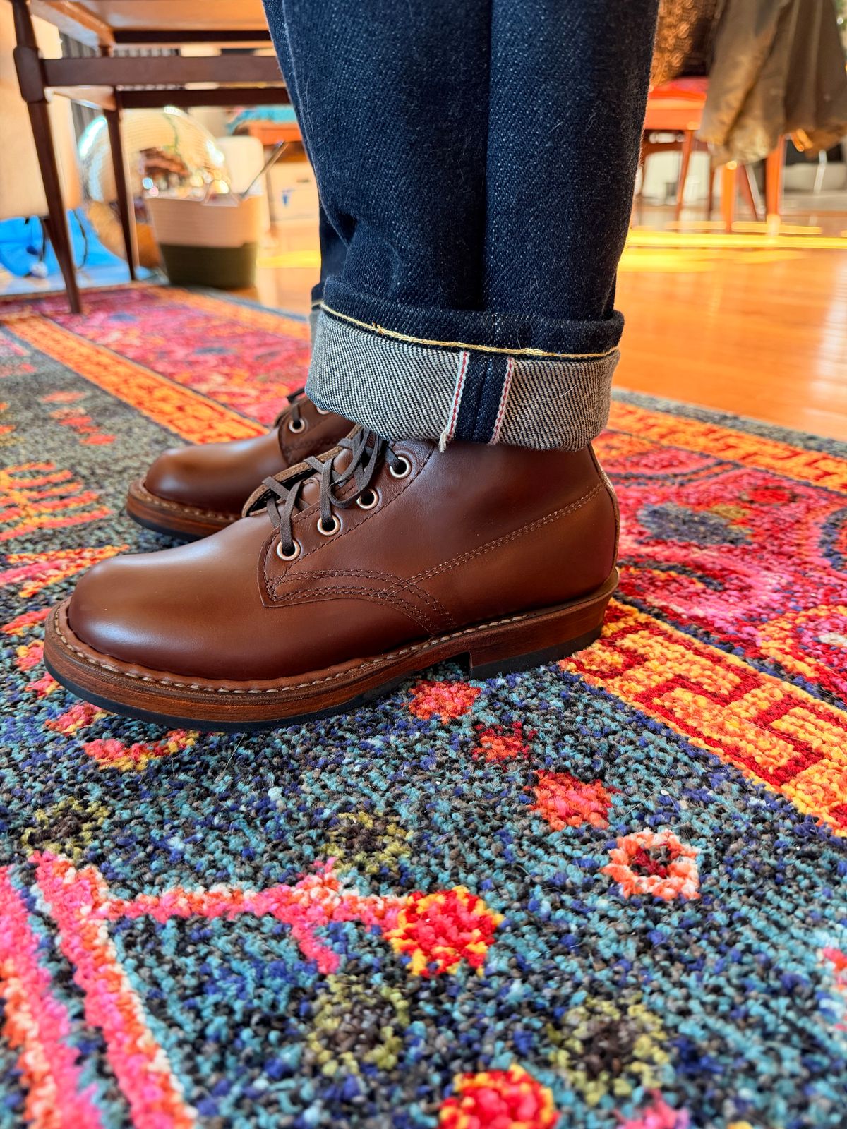 Photo by peanutsngranola on February 27, 2026 of the White's Semi-Dress in Horween British Tan Chromexcel.