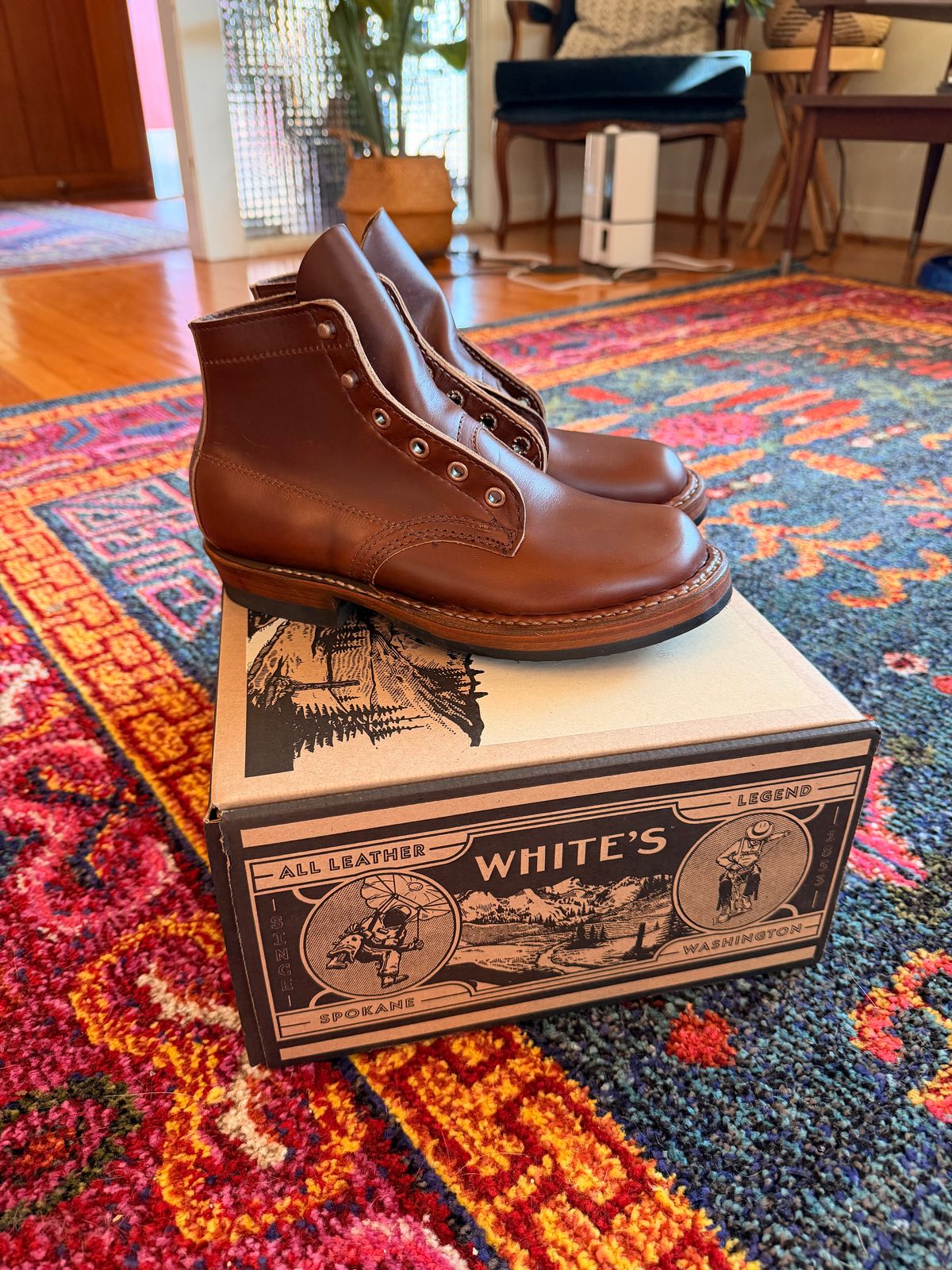 Photo by peanutsngranola on February 27, 2026 of the White's Semi-Dress in Horween British Tan Chromexcel.