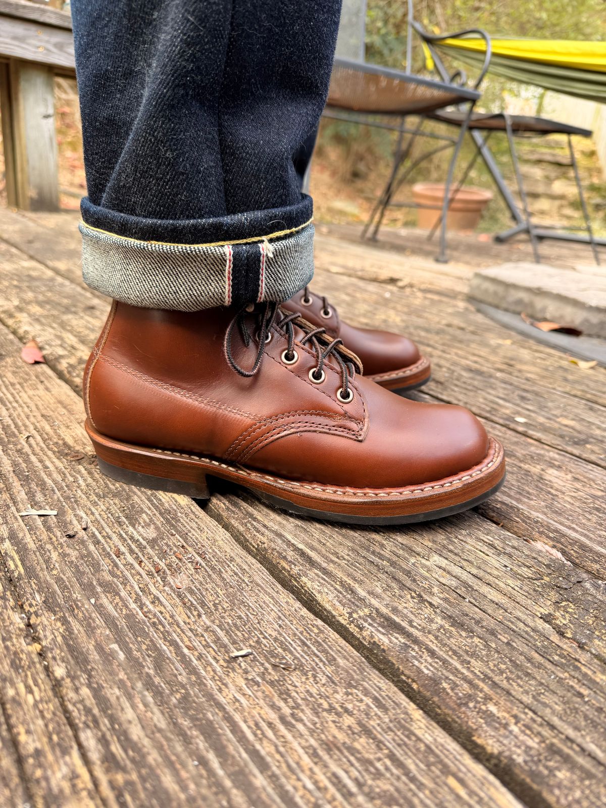 Photo by peanutsngranola on March 3, 2026 of the White's Semi-Dress in Horween British Tan Chromexcel.