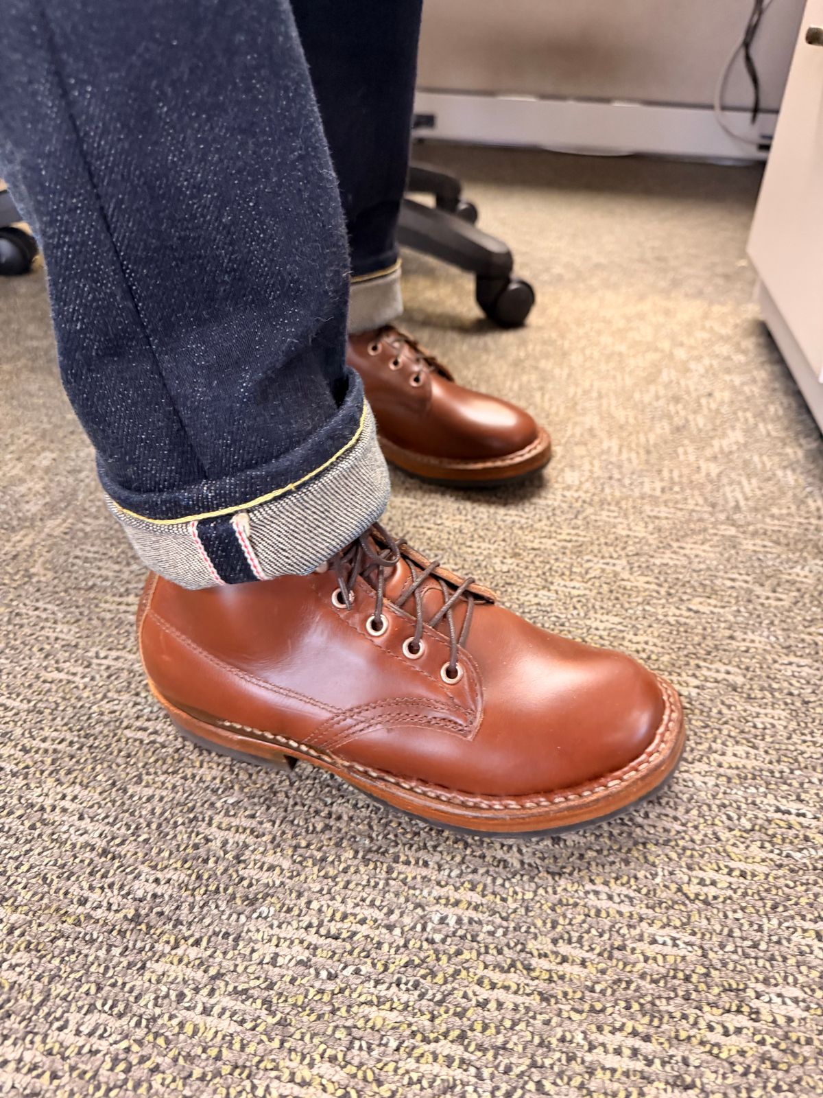 Photo by peanutsngranola on April 1, 2026 of the White's Semi-Dress in Horween British Tan Chromexcel.