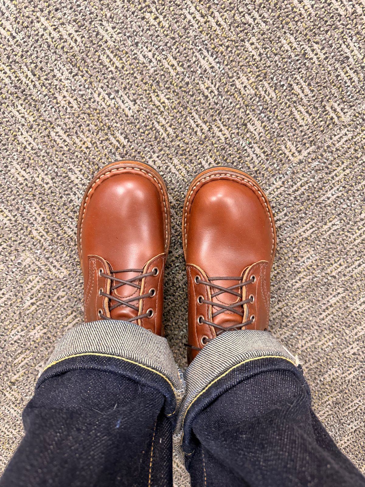 Photo by peanutsngranola on April 1, 2026 of the White's Semi-Dress in Horween British Tan Chromexcel.