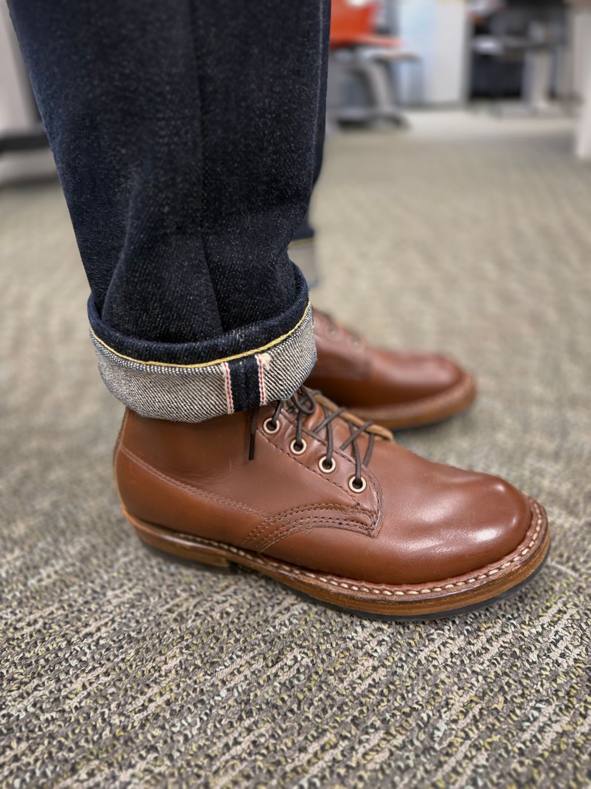 Photo by peanutsngranola on June 11, 2026 of the White's Semi-Dress in Horween British Tan Chromexcel.