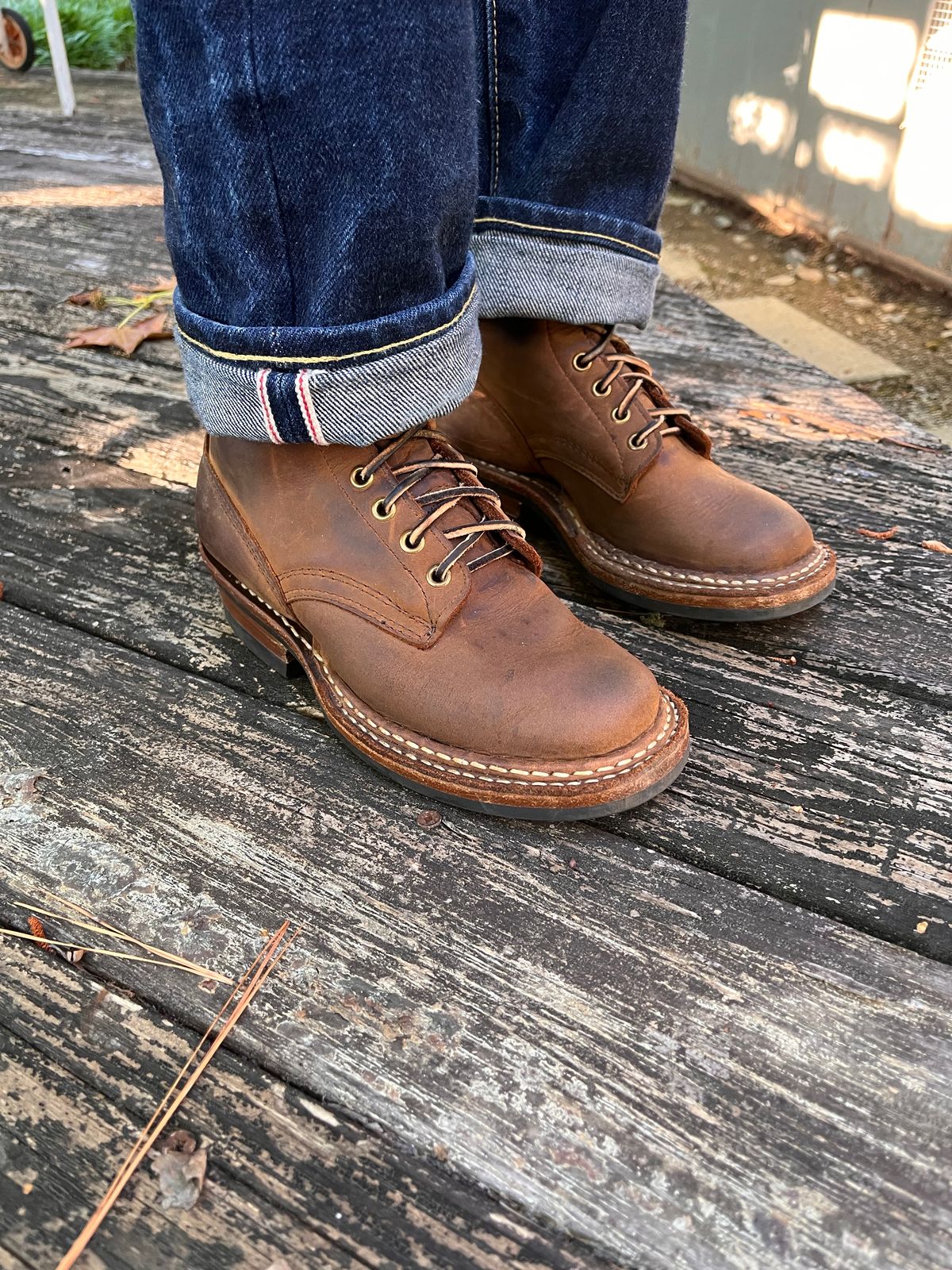 Photo by peanutsngranola on May 4, 2025 of the White's Farmer/Rancher in Seidel Distressed Smooth.