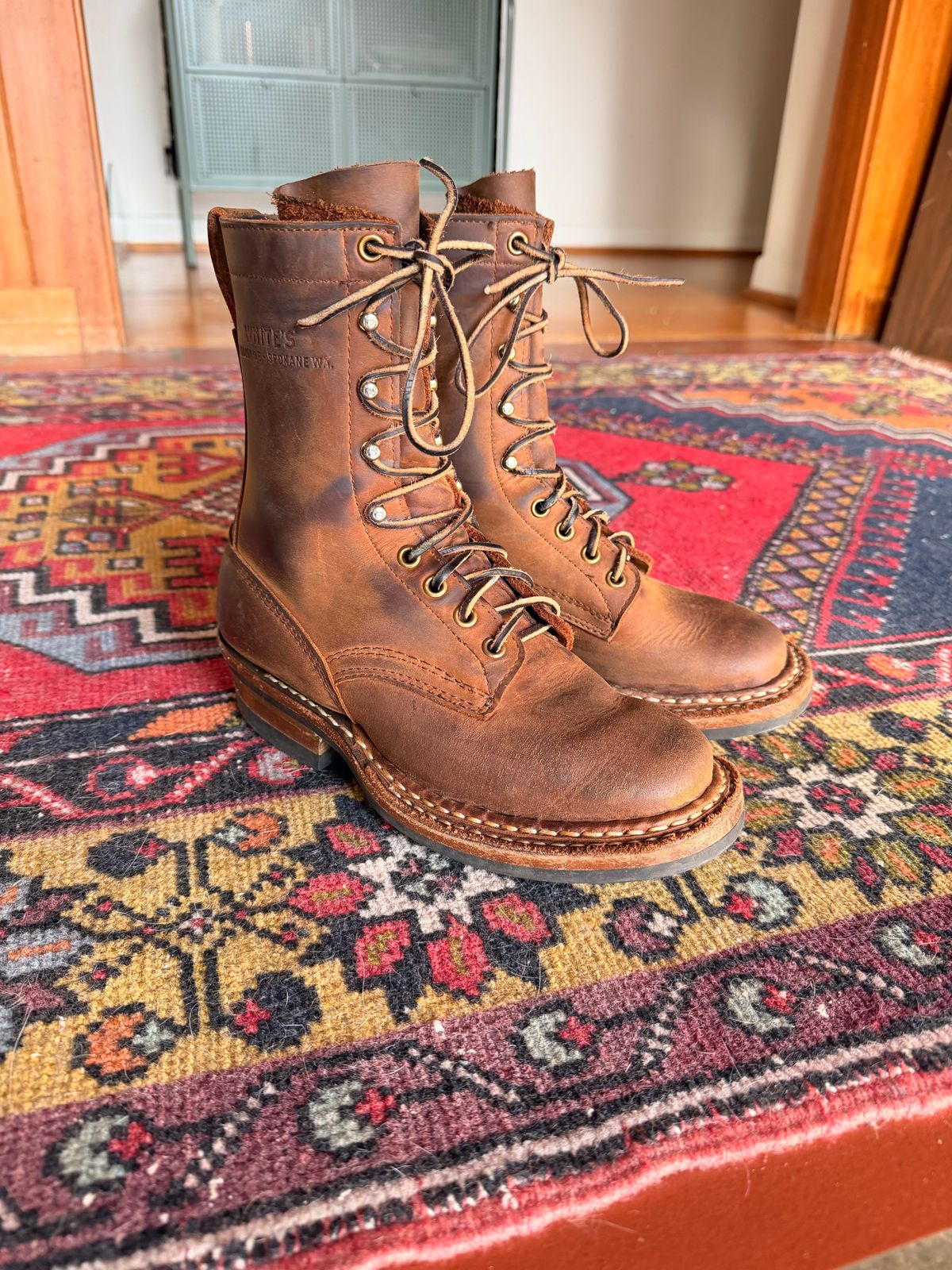 Photo by peanutsngranola on January 4, 2026 of the White's Farmer/Rancher in Seidel Distressed Smooth.