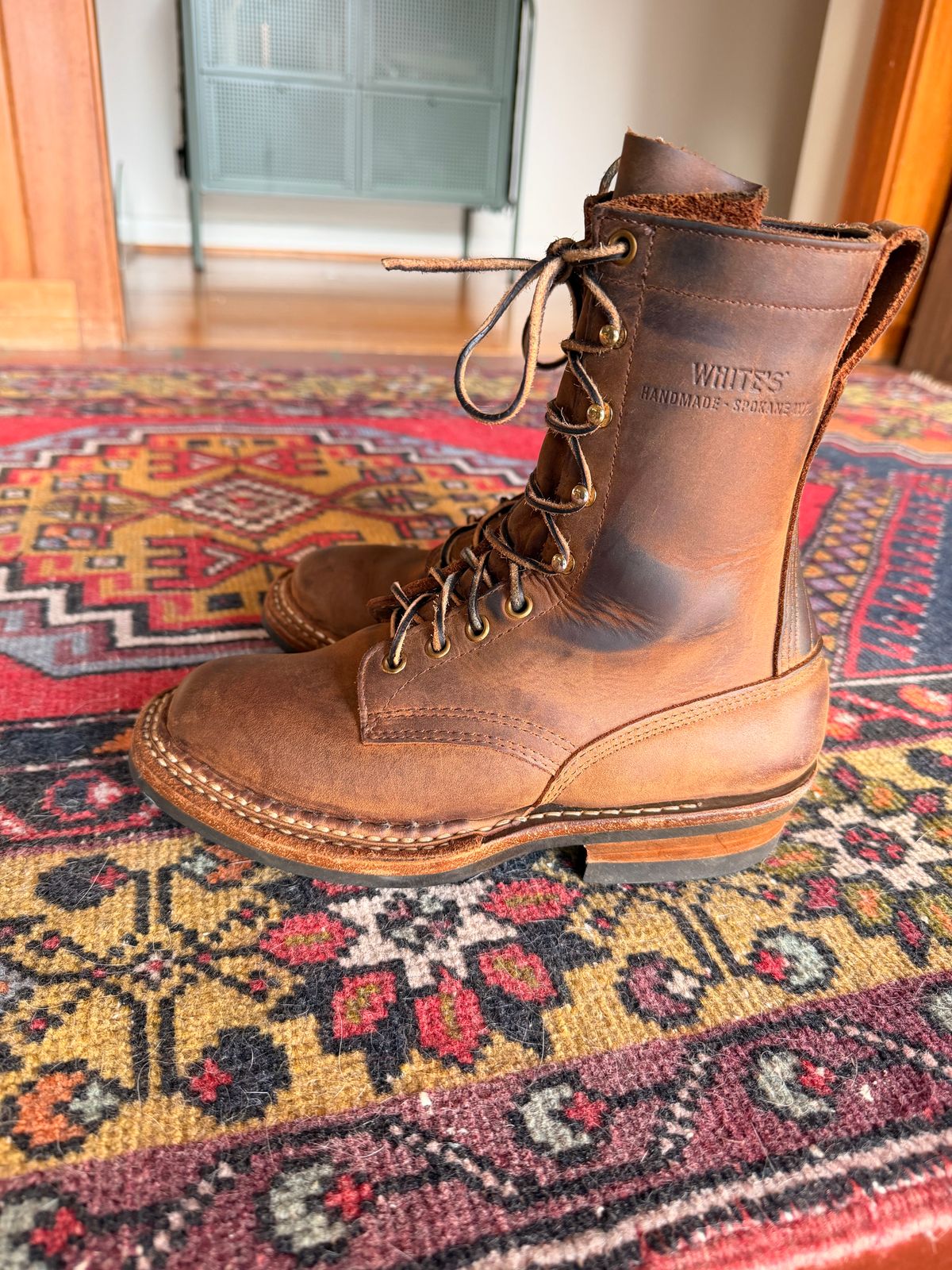 Photo by peanutsngranola on January 4, 2026 of the White's Farmer/Rancher in Seidel Distressed Smooth.