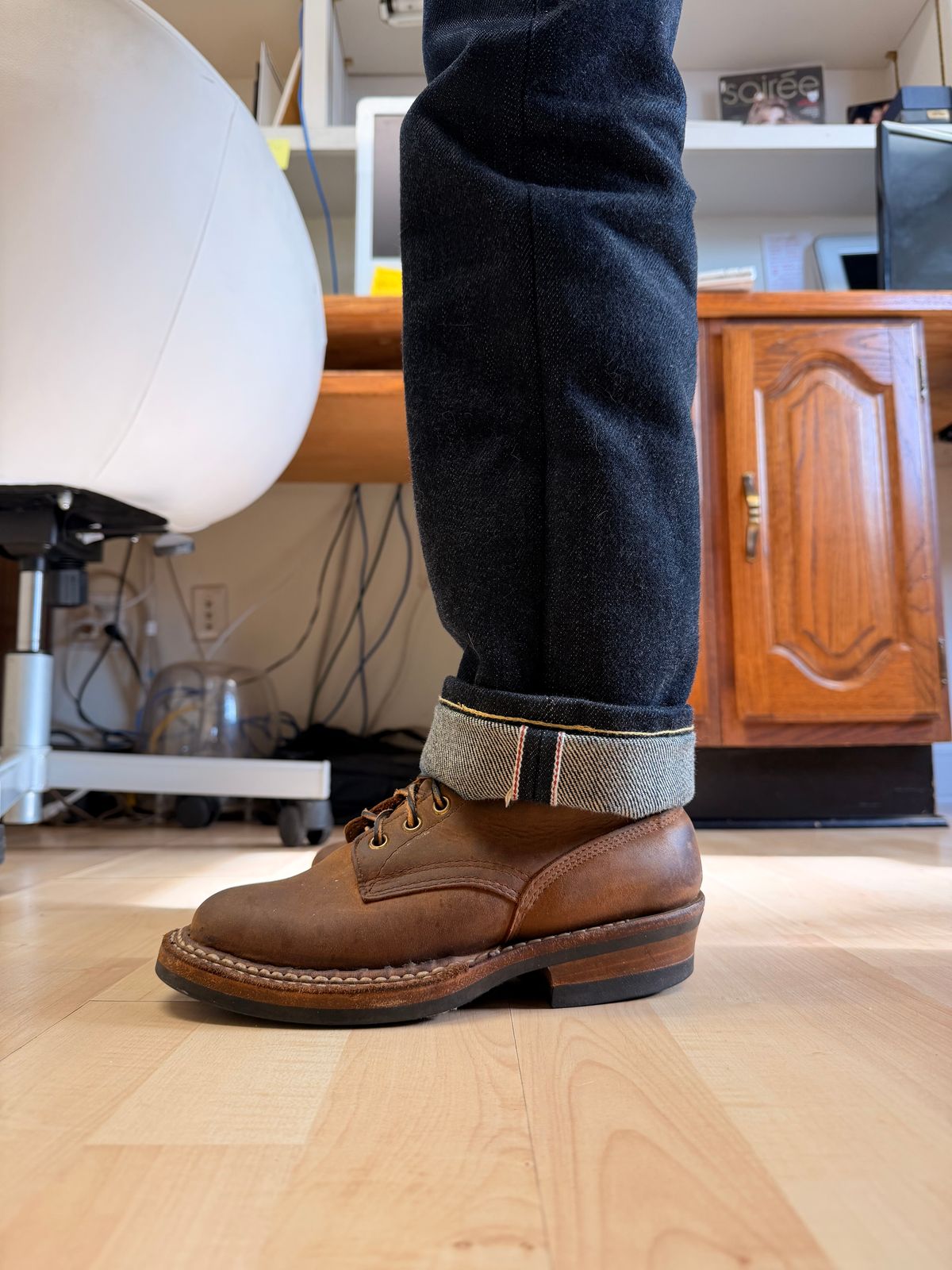 Photo by peanutsngranola on January 29, 2026 of the White's Farmer/Rancher in Seidel Distressed Smooth.