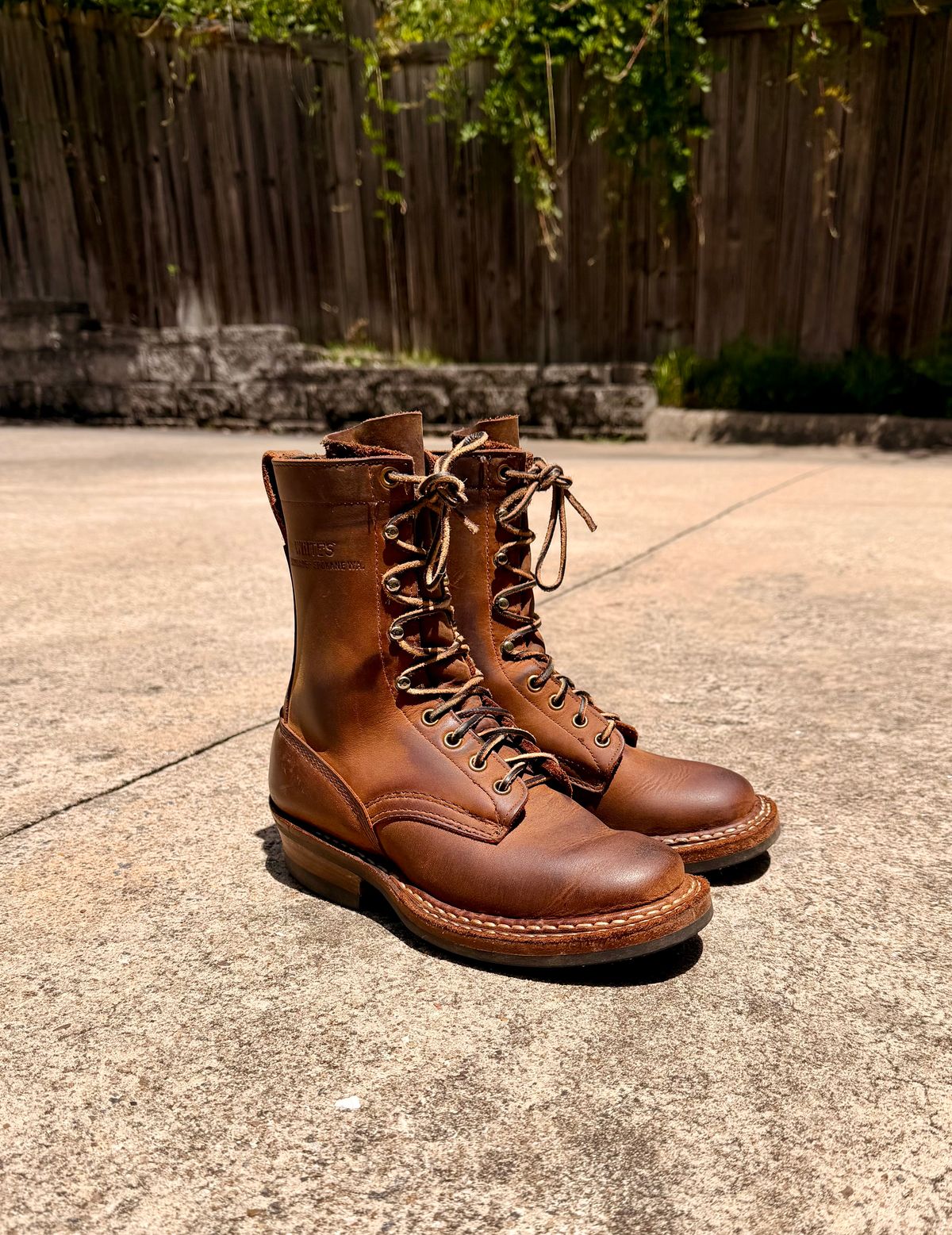 Photo by RockCityWelt on June 30, 2026 of the White's Farmer/Rancher in Seidel Distressed Smooth.