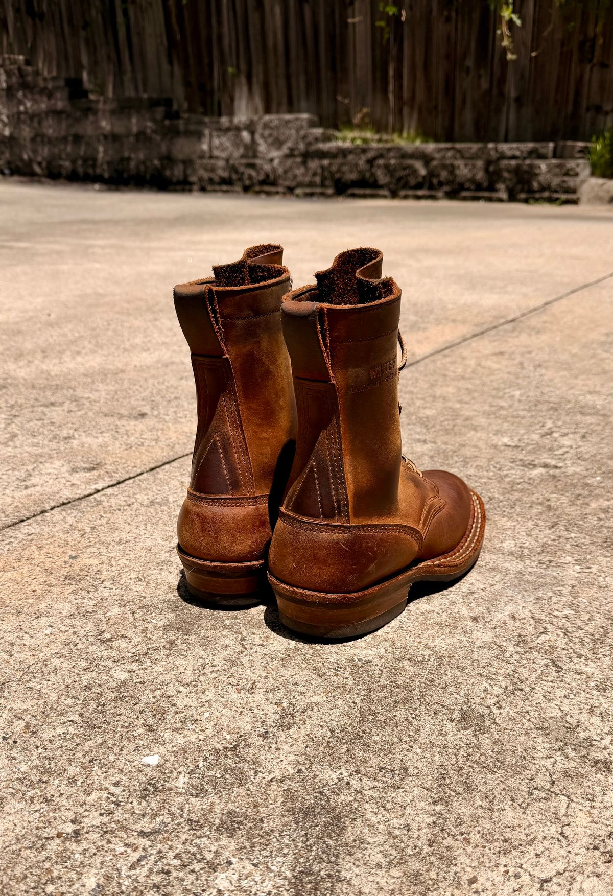 Photo by RockCityWelt on June 30, 2026 of the White's Farmer/Rancher in Seidel Distressed Smooth.