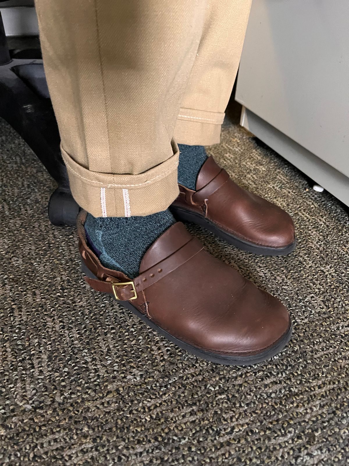 Photo by peanutsngranola on June 23, 2025 of the Aurora Shoe Co. Middle English in Horween Brown Chromexcel.