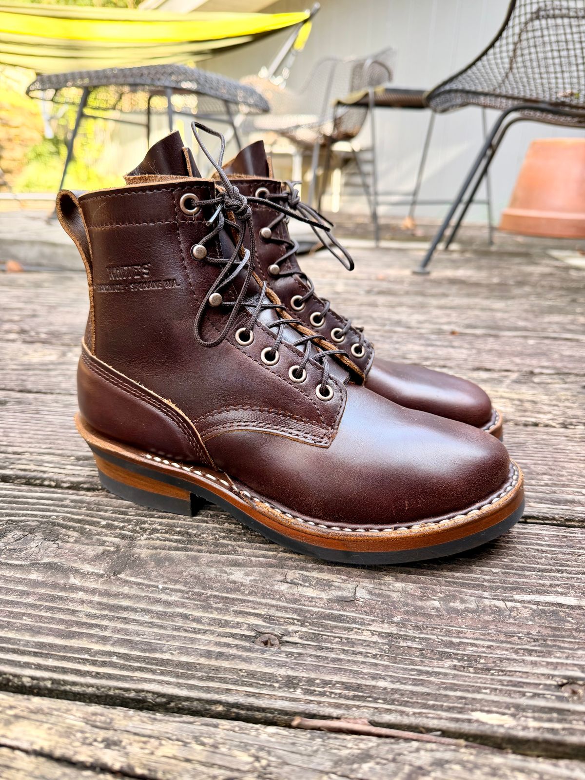 Photo by peanutsngranola on November 28, 2025 of the White's 350 Cruiser in Seidel Brown Double Shot.