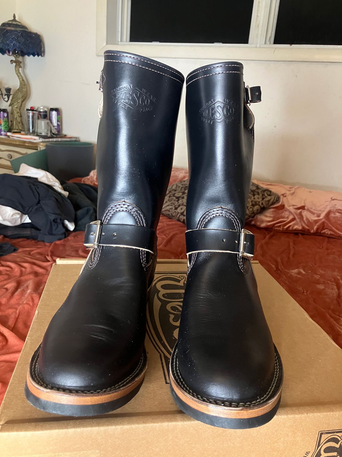 Photo by oldboysblue on October 2, 2024 of the Wesco Mister Lou in Wesco / Horween Black Horsehide.