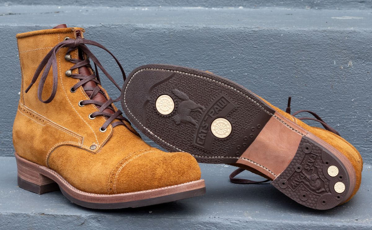 Photo by JewishJesus on February 21, 2026 of the Kiattoko Old Boy in Horween Wheat Chamois & Badalassi Carlo Tobacco Minerva.