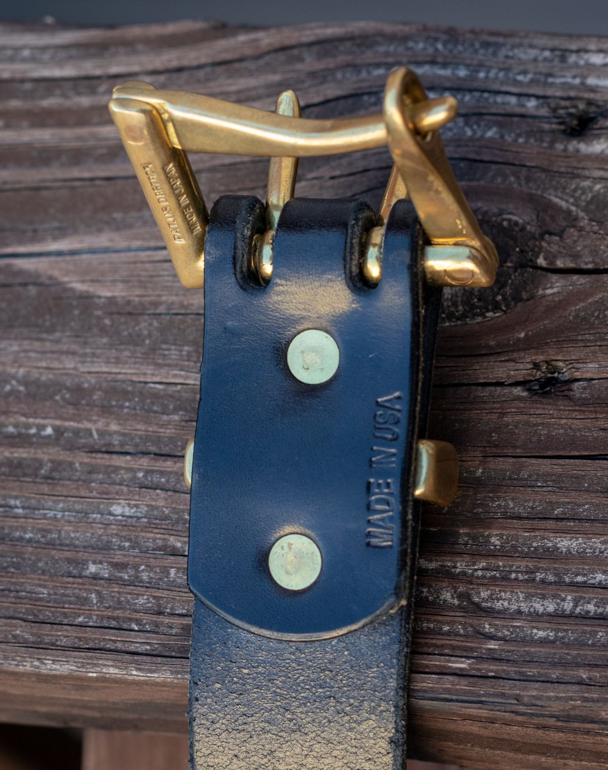 Photo by TheJewishJesus on August 30, 2025 of the Pigeon Tree 1.5” Japanese Bridle Quick Release Belt in Bridle Leather 12-13oz.