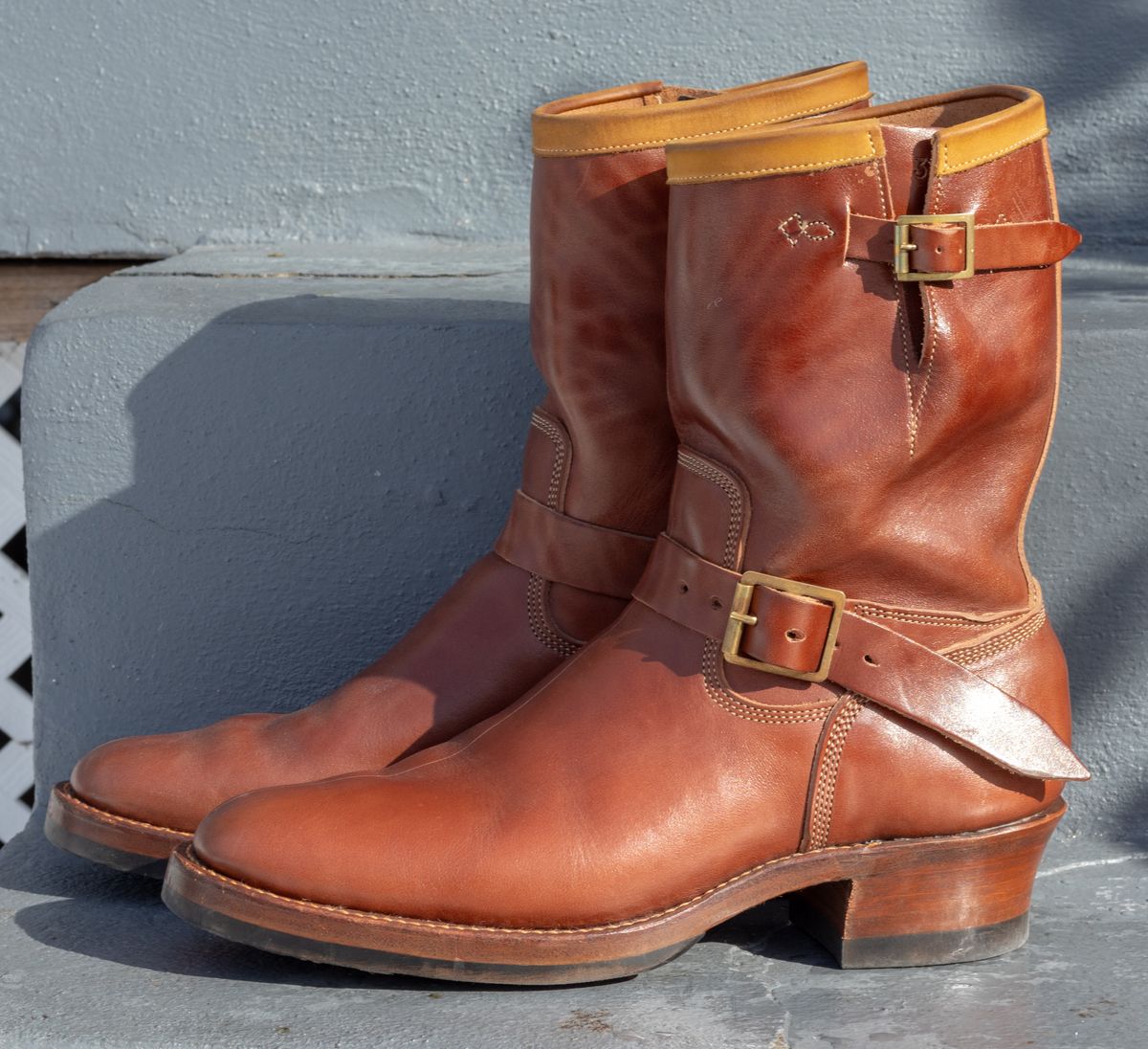 Photo by JewishJesus on January 30, 2026 of the Role Club Engineer Boots in Brown Italian Horsehide.