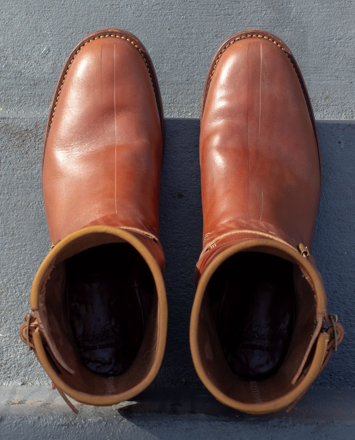 Photo by JewishJesus on January 30, 2026 of the Role Club Engineer Boots in Brown Italian Horsehide.