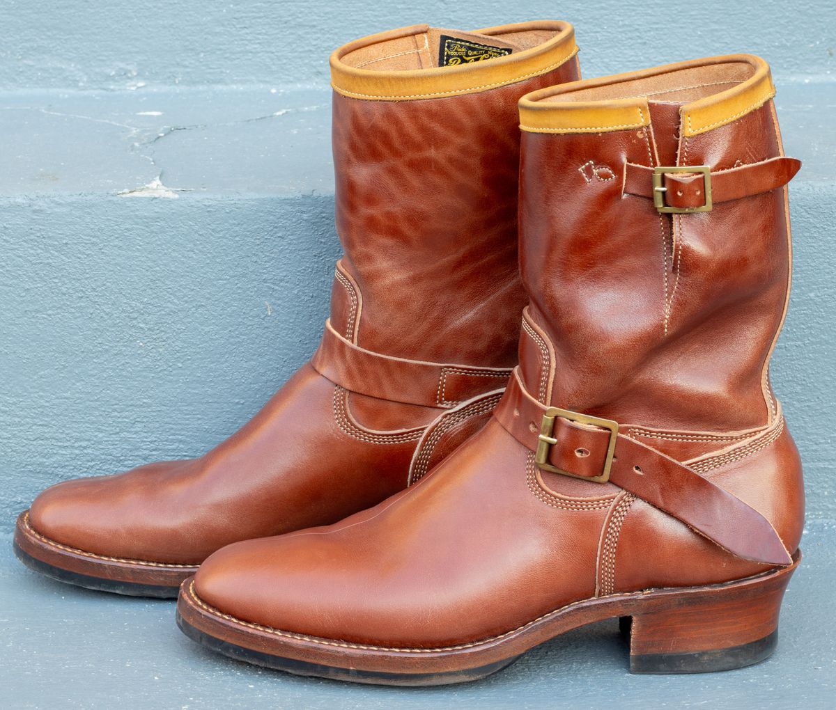 Photo by JewishJesus on March 1, 2026 of the Role Club Engineer Boots in Brown Italian Horsehide.