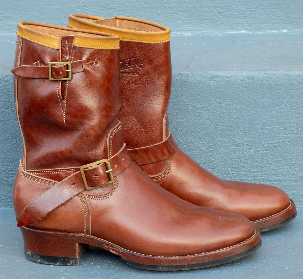 Photo by JewishJesus on March 1, 2026 of the Role Club Engineer Boots in Brown Italian Horsehide.
