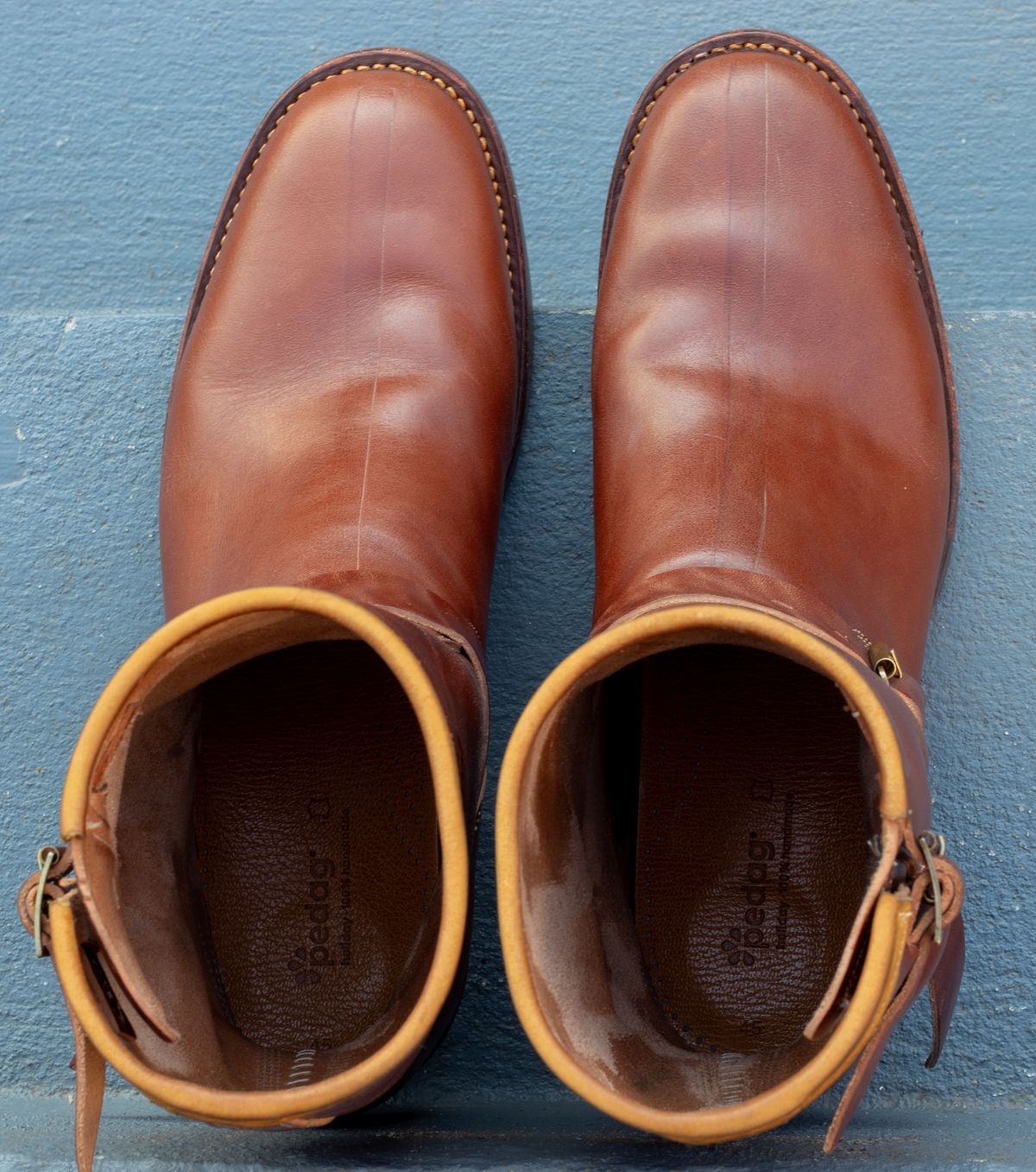 Photo by JewishJesus on March 1, 2026 of the Role Club Engineer Boots in Brown Italian Horsehide.
