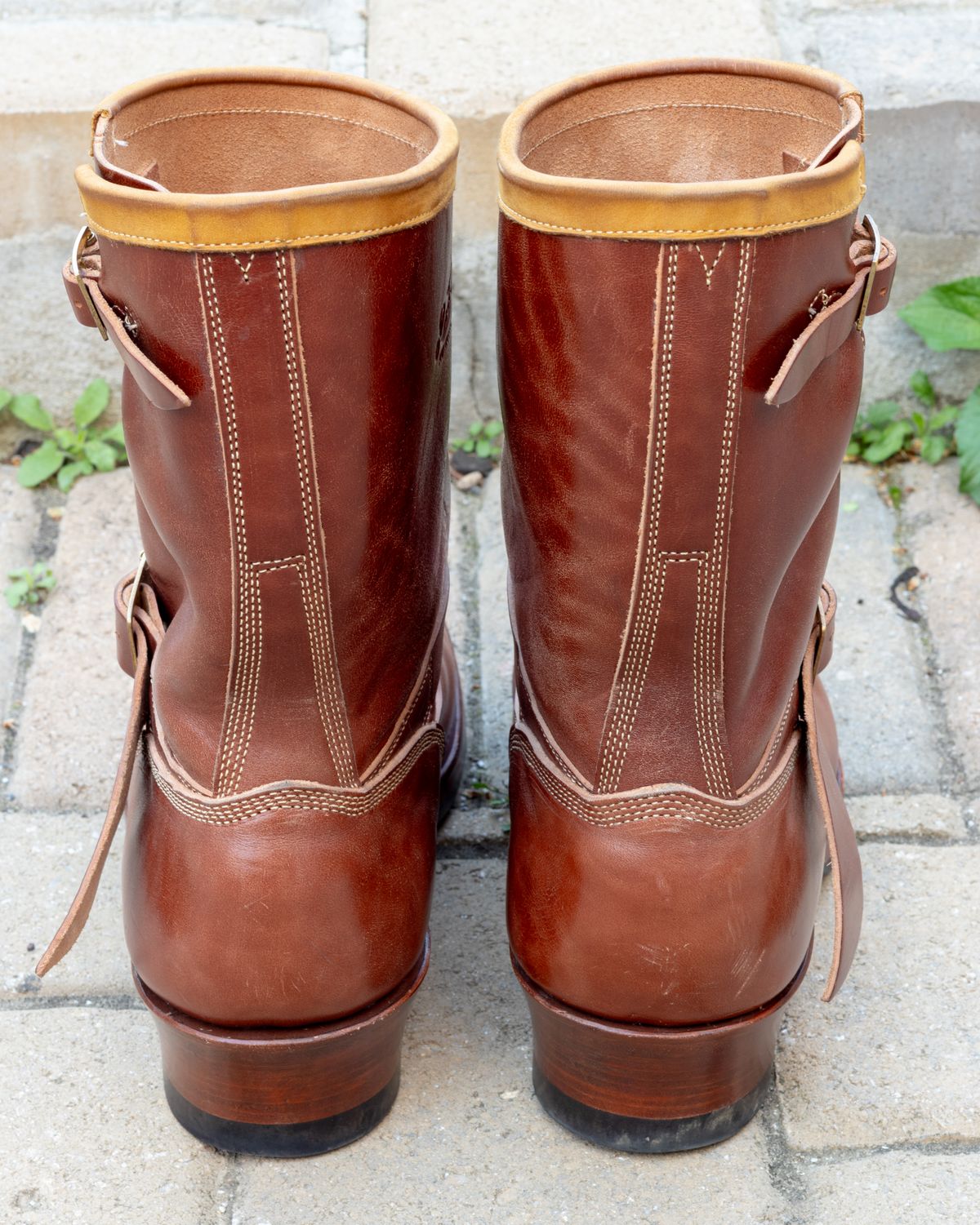 Photo by JewishJesus on April 1, 2026 of the Role Club Engineer Boots in Brown Italian Horsehide.