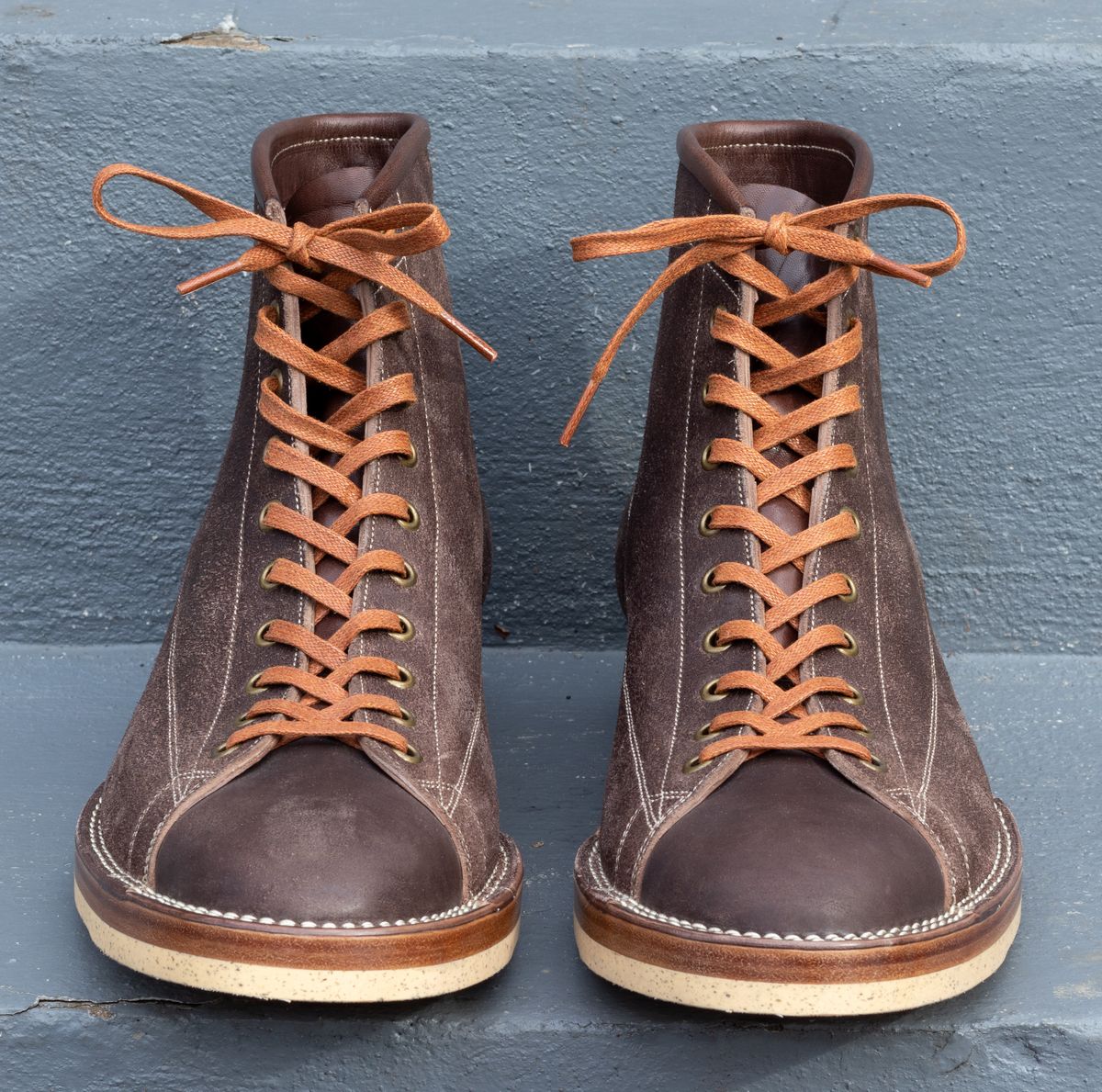 Photo by JewishJesus on February 21, 2026 of the Onderhoud LCV02 Monkey Boot in Maryam 1071 Rovescio Sego Horsebutt.