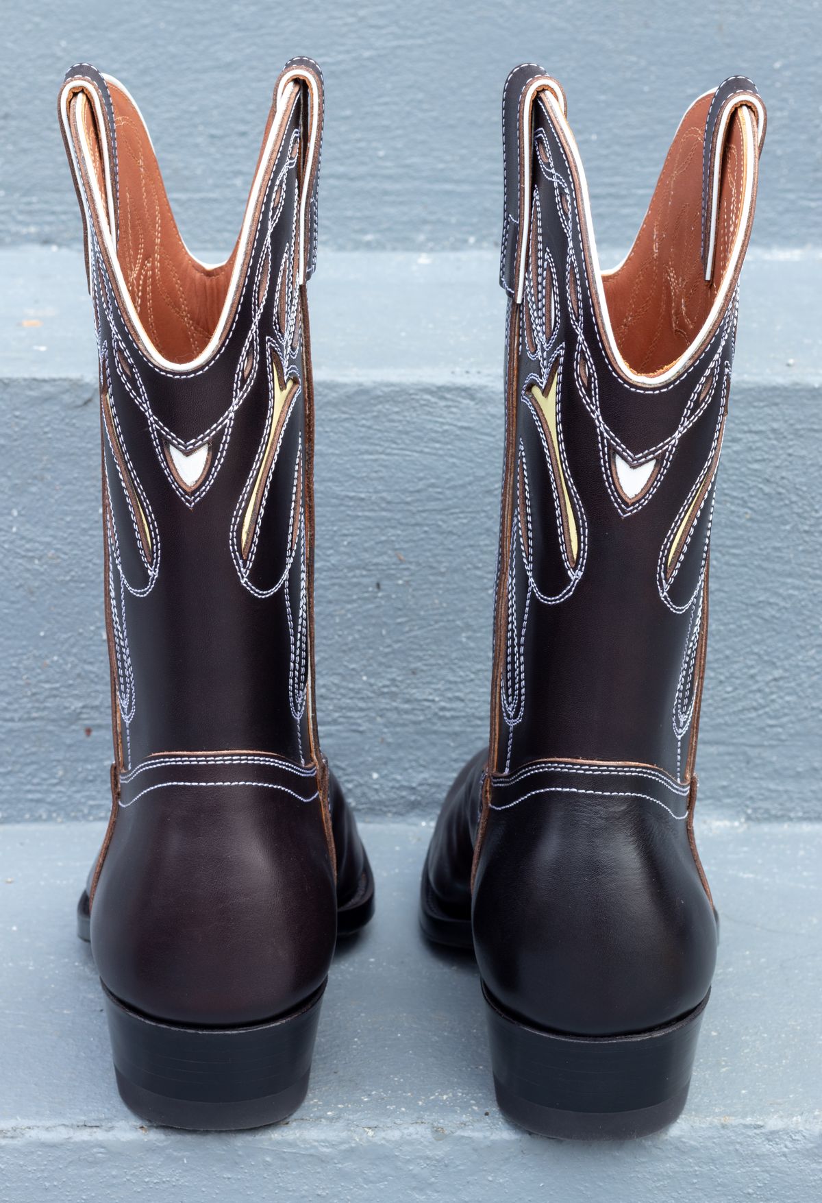 Photo by JewishJesus on February 21, 2026 of the Clinch Cowboy Boots in Black Teacore Calf.
