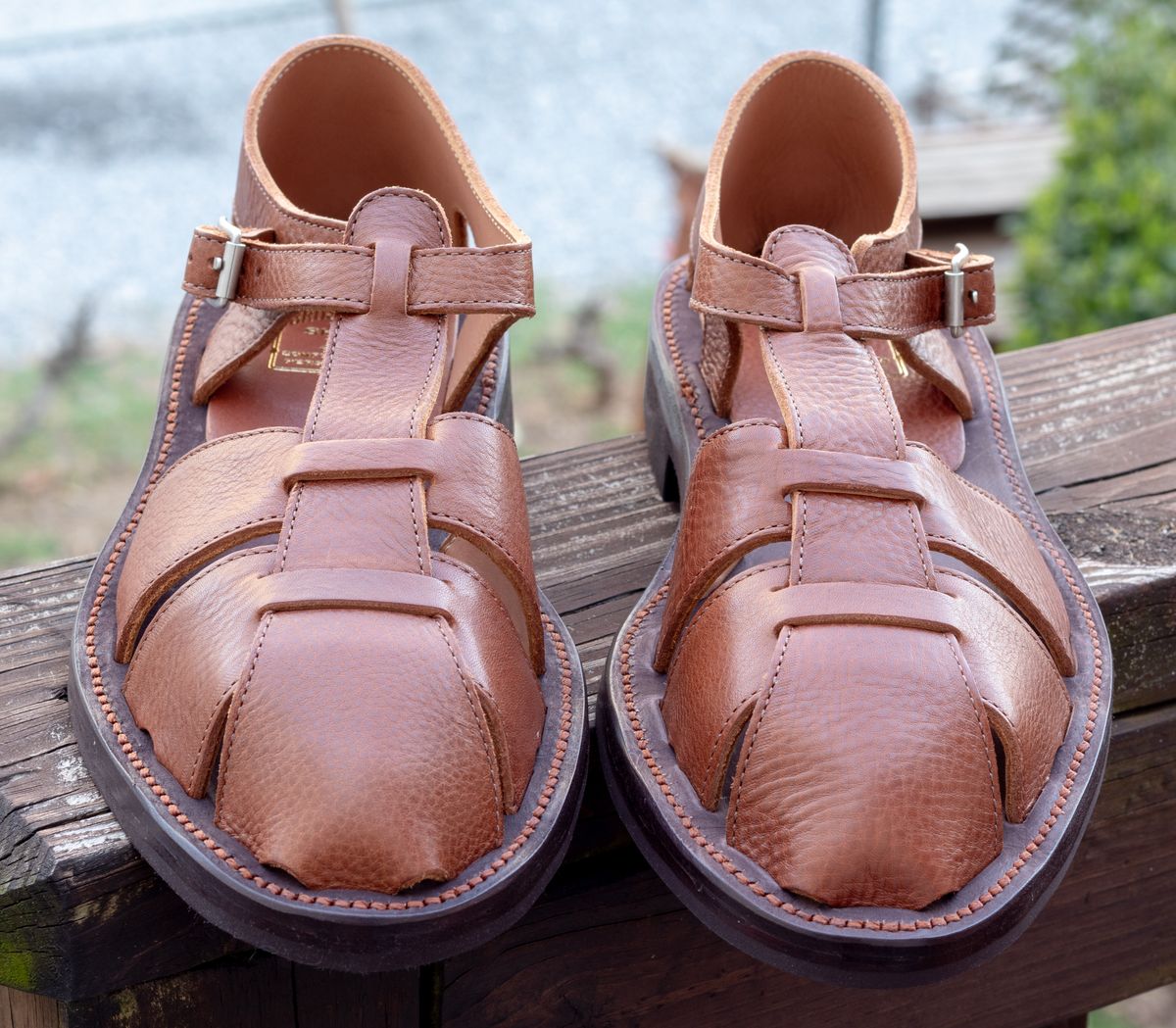 Photo by JewishJesus on March 14, 2026 of the Bruschetta Shoes Orleans in Italian Vacchetta Cowhide.