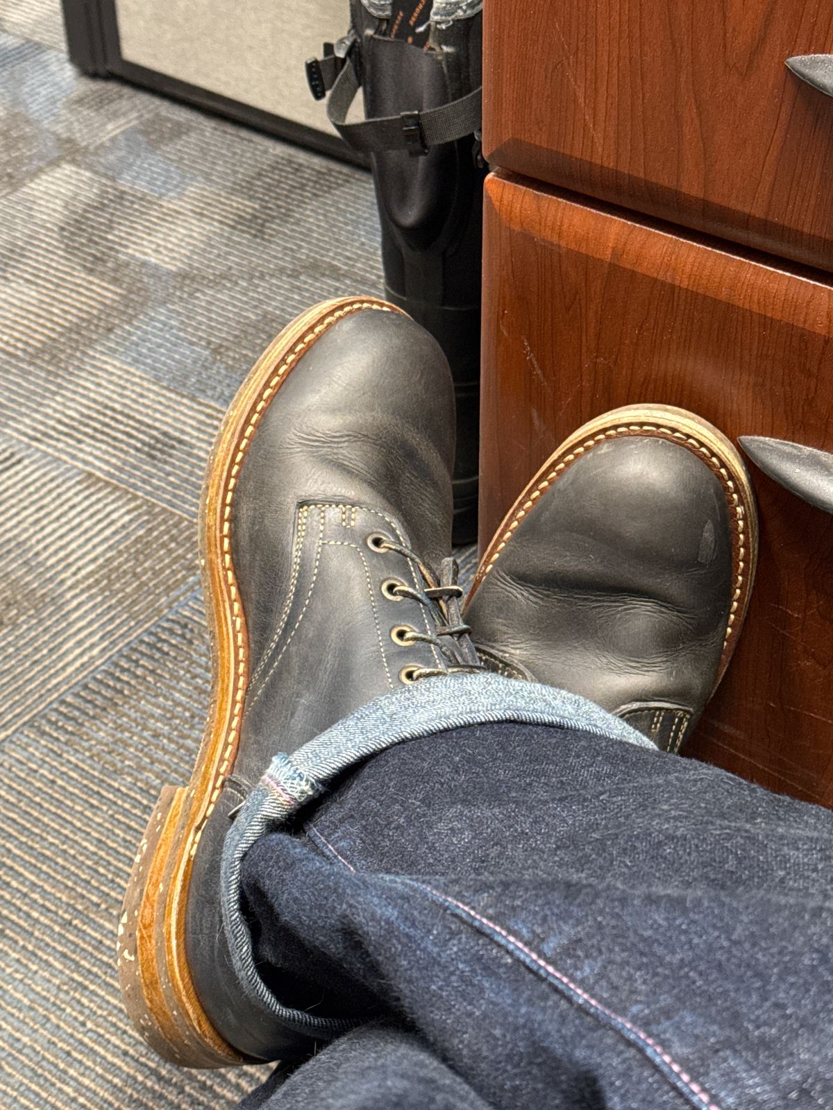 Photo by daniel.johnson7 on April 14, 2025 of the Truman Plain Toe Boot in Seidel Ink Cheaha.