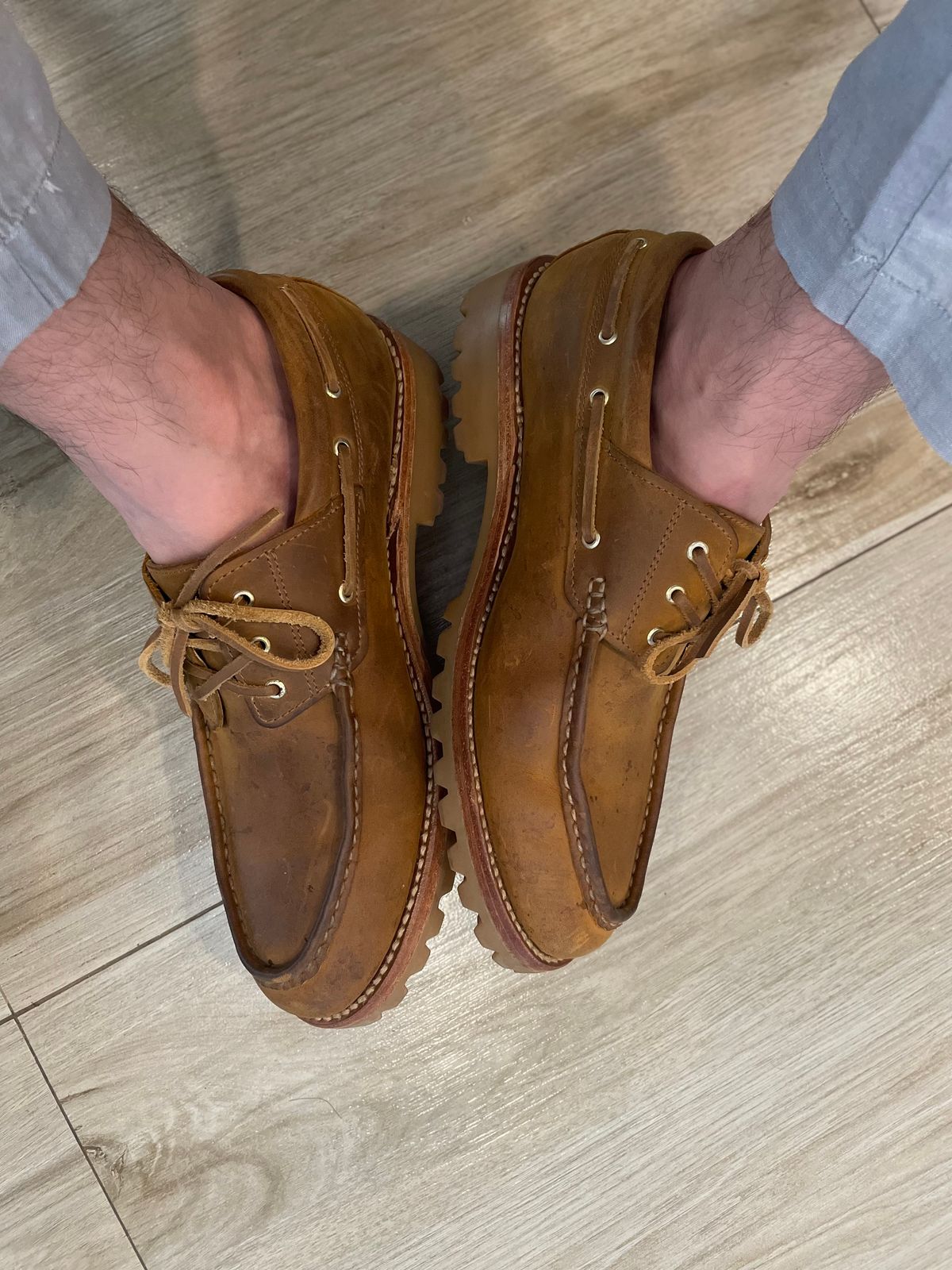 Photo by thedrunkdunker on May 12, 2024 of the Rhodes Tahoe Boat Shoe in Unknown Leather.