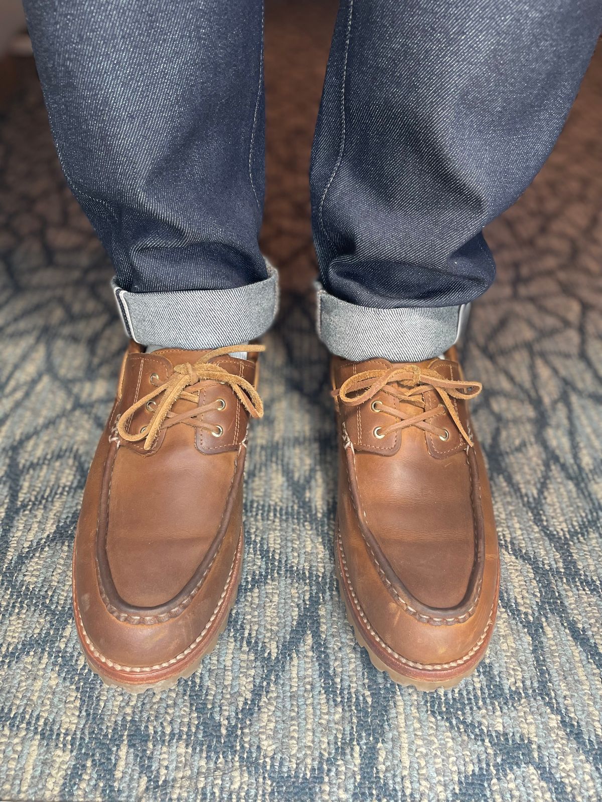 Photo by thedrunkdunker on June 22, 2024 of the Rhodes Tahoe Boat Shoe in Unknown Leather.