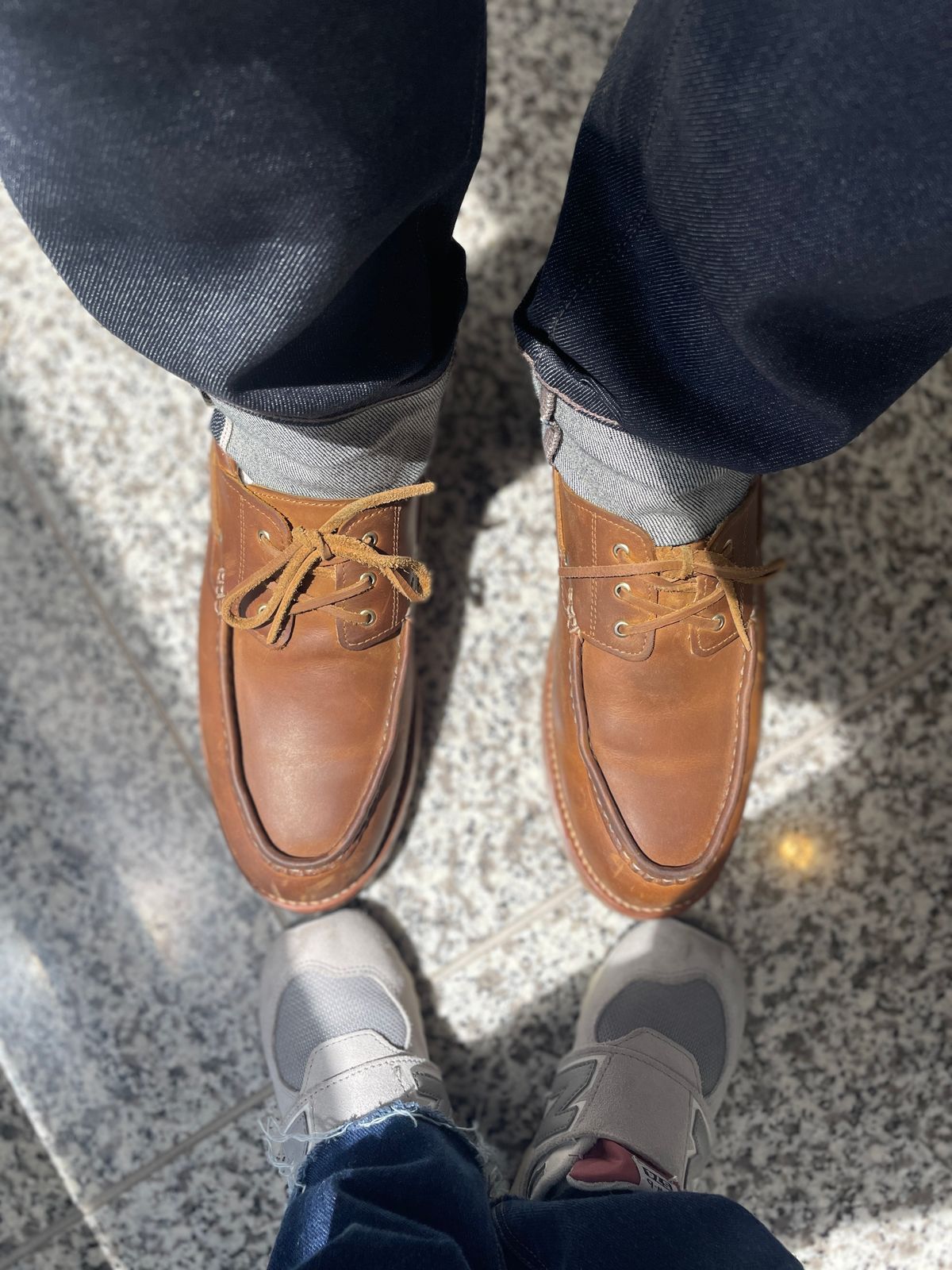 Photo by thedrunkdunker on June 23, 2024 of the Rhodes Tahoe Boat Shoe in Unknown Leather.