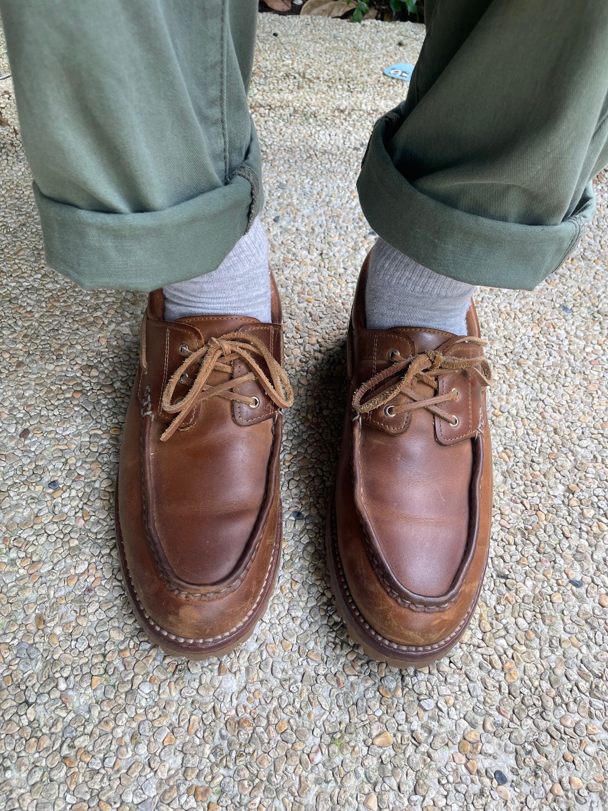 Photo by thedrunkdunker on April 28, 2025 of the Rhodes Tahoe Boat Shoe in Unknown Leather.