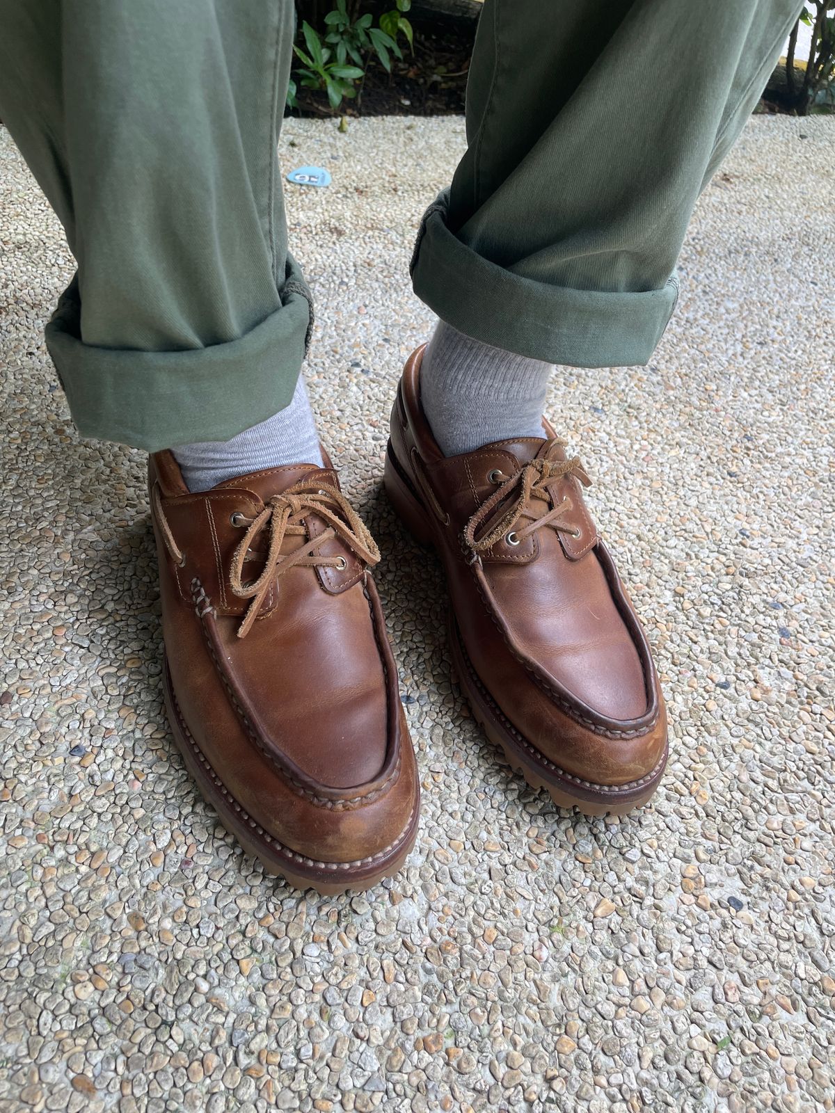 Photo by thedrunkdunker on April 28, 2025 of the Rhodes Tahoe Boat Shoe in Unknown Leather.