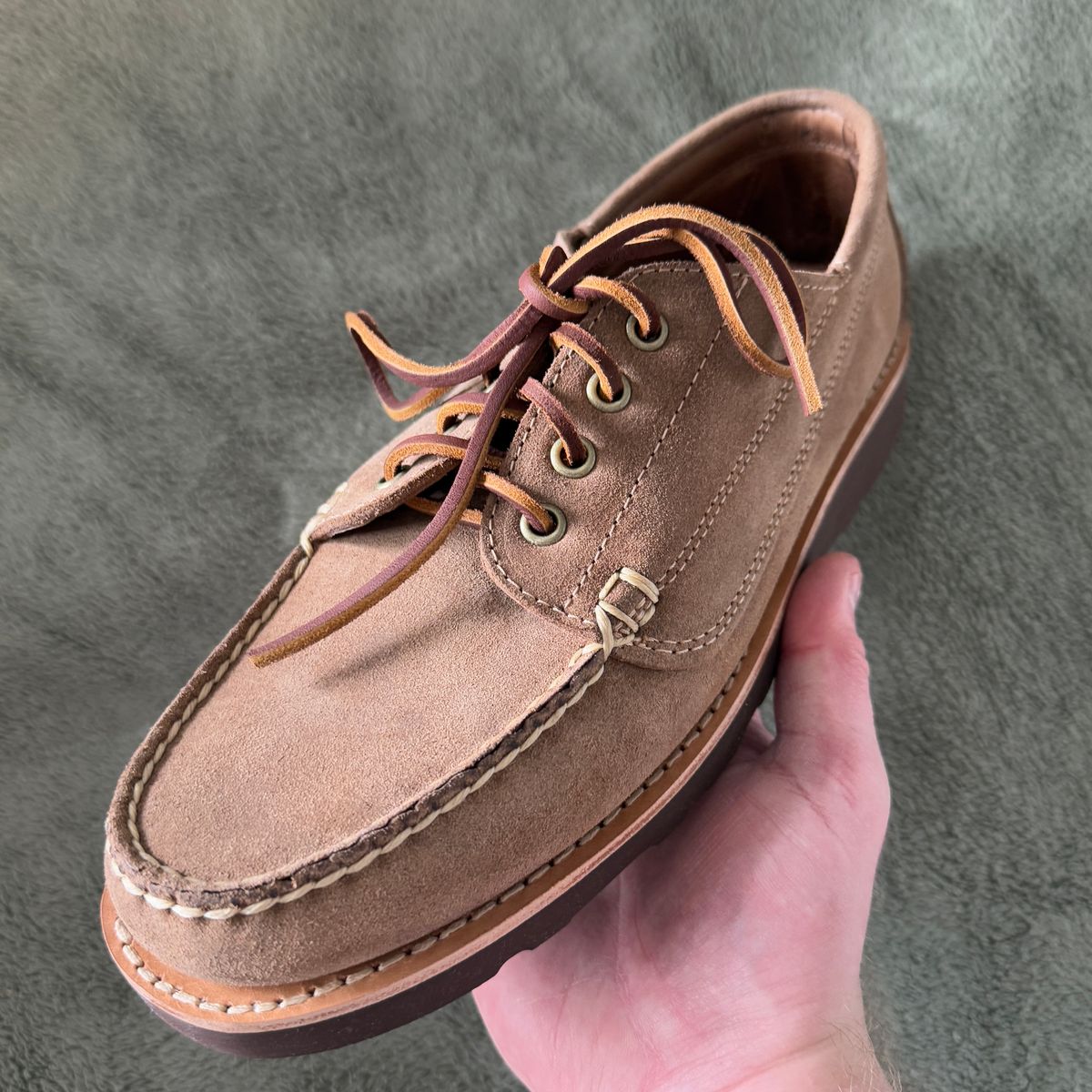 Photo by billynotreally on May 27, 2026 of the Oak Street Bootmakers Trail Oxford in Horween Natural Chromexcel Roughout.